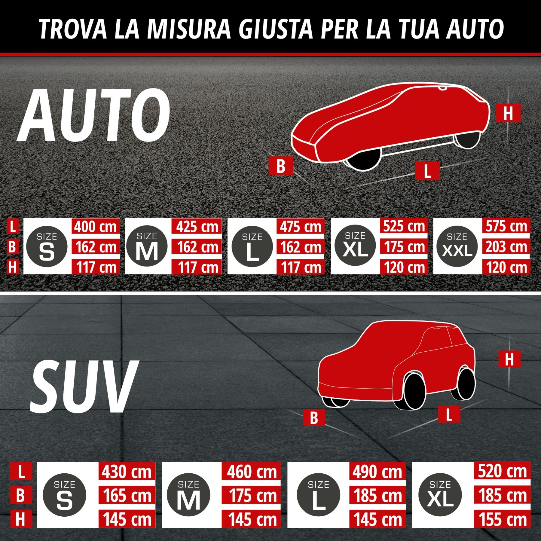 Telo Copriauto antigrandine Hybrid UV Protect misura XL