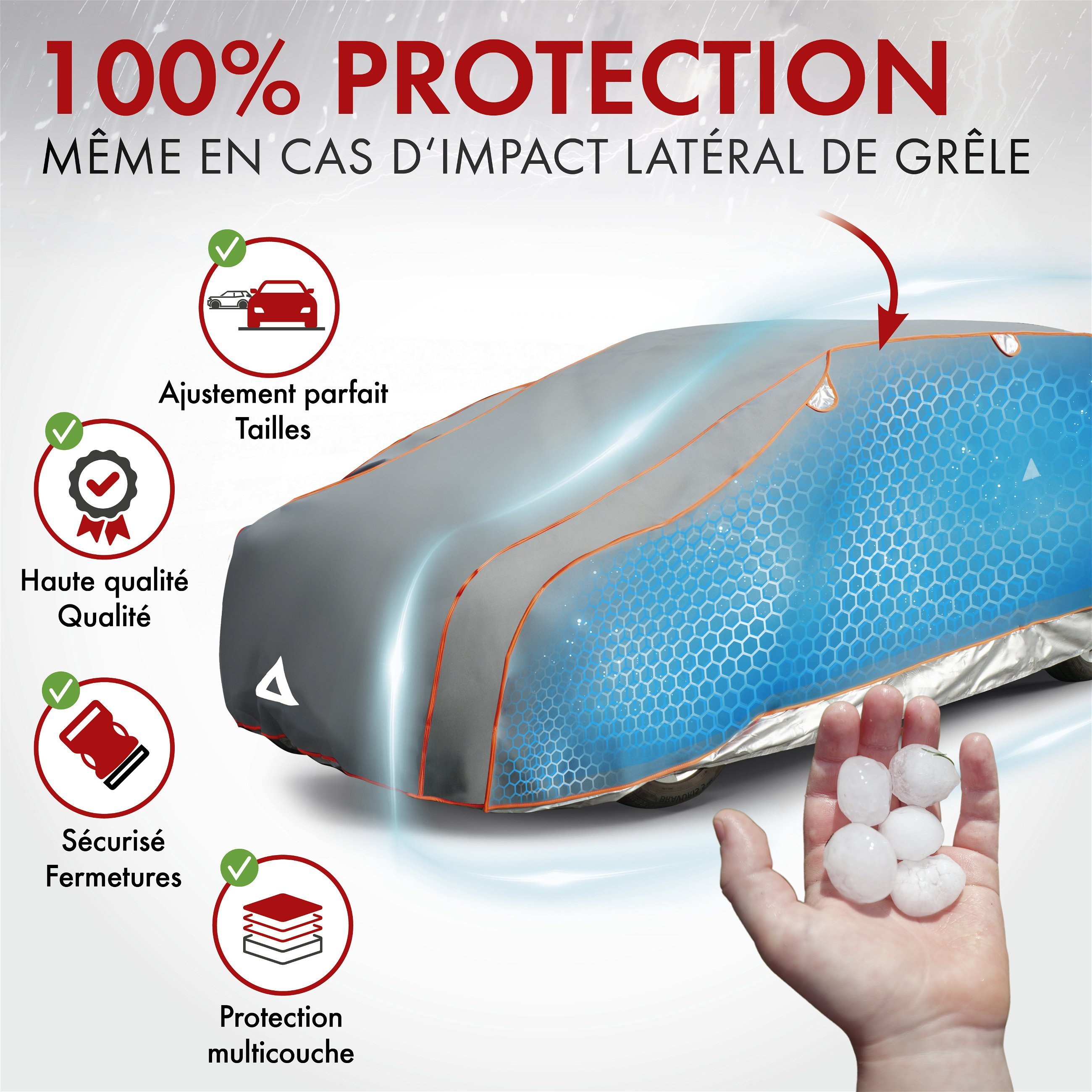 Bâche de protection contre la grêle Perma Protect Taille complète SUV L