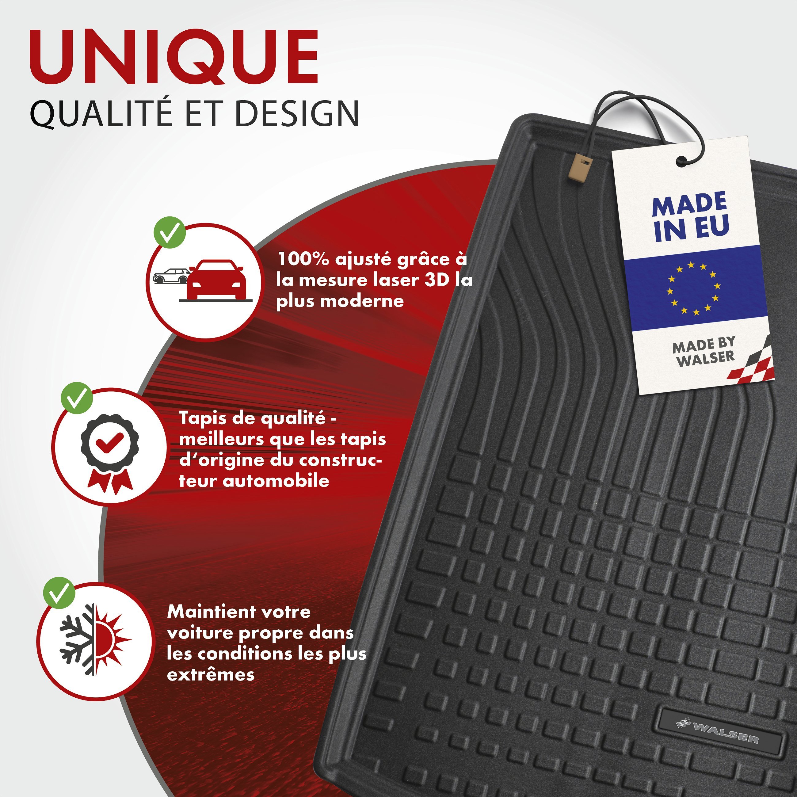 Premium Bac de coffre Roadmaster pour VW Golf VIII (CD1) 07/2019-auj., plancher de chargement inférieur