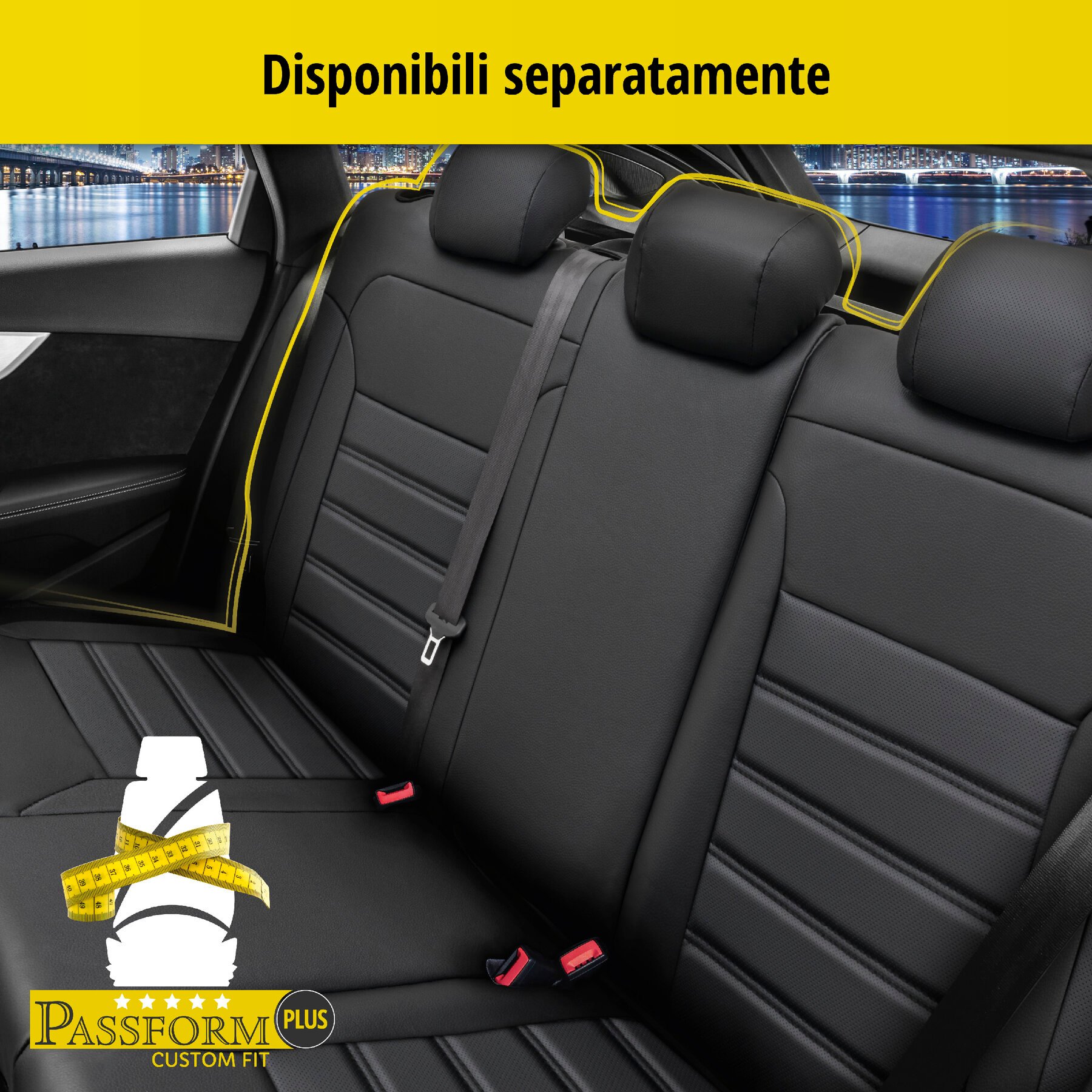Coprisedili Robusto per Fiat 500X 09/2014-Oggi, 2 coprisedili singoli per sedili normali