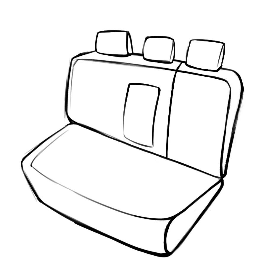 Housse de siège Robusto pour VW Passat Variant (365) 08/2010-12/2015, 1 housse de siège arrière pour les sièges normaux