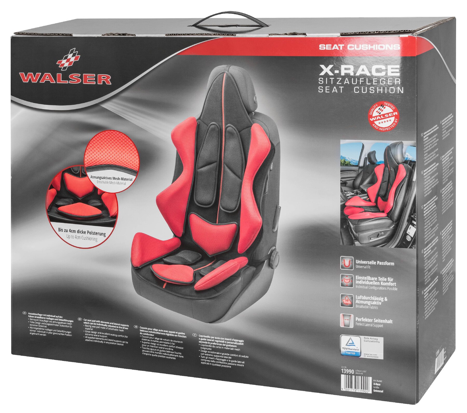 Car Seat cover X-Race black red