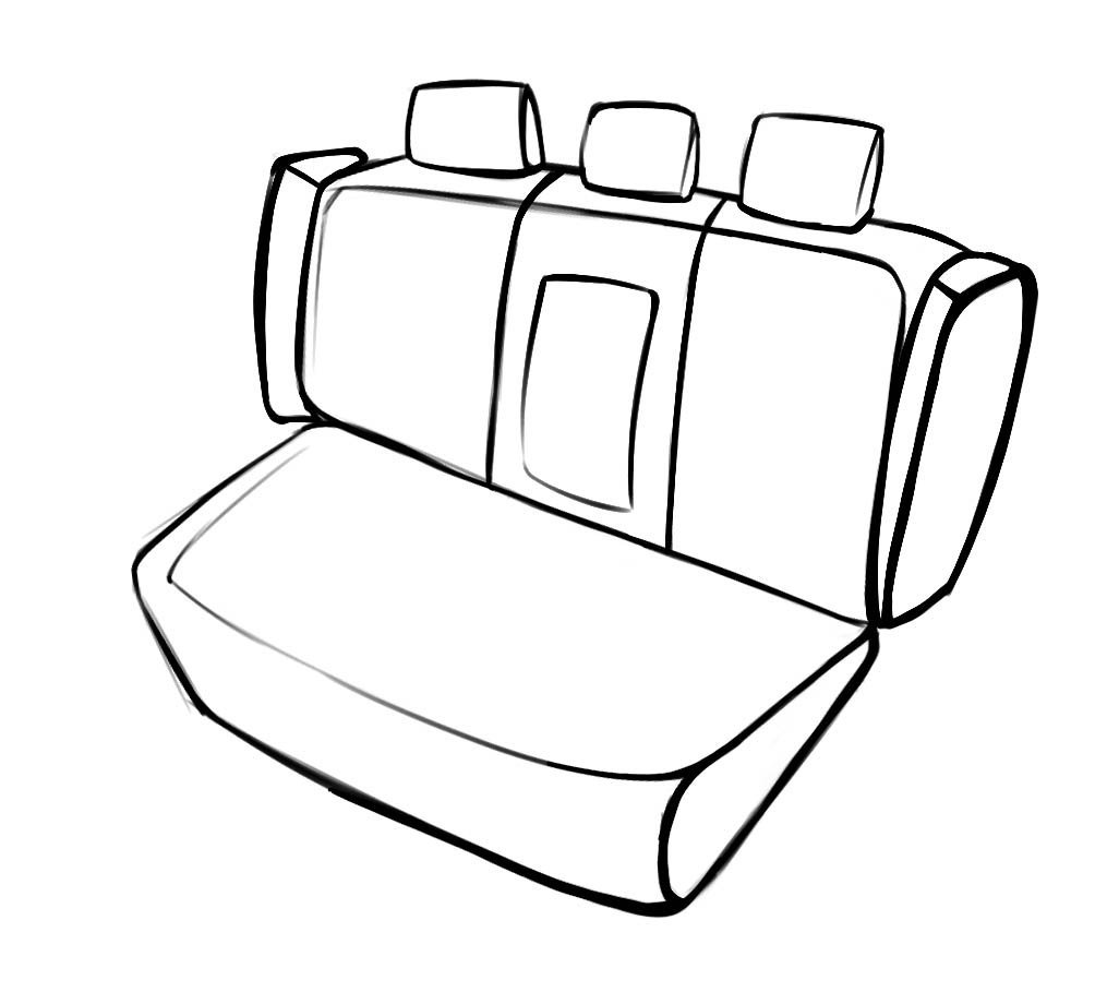 Housse de siège Aversa pour BMW X1 (E84) 03/2009-06/2015, 1 housse de siège arrière pour les sièges normaux