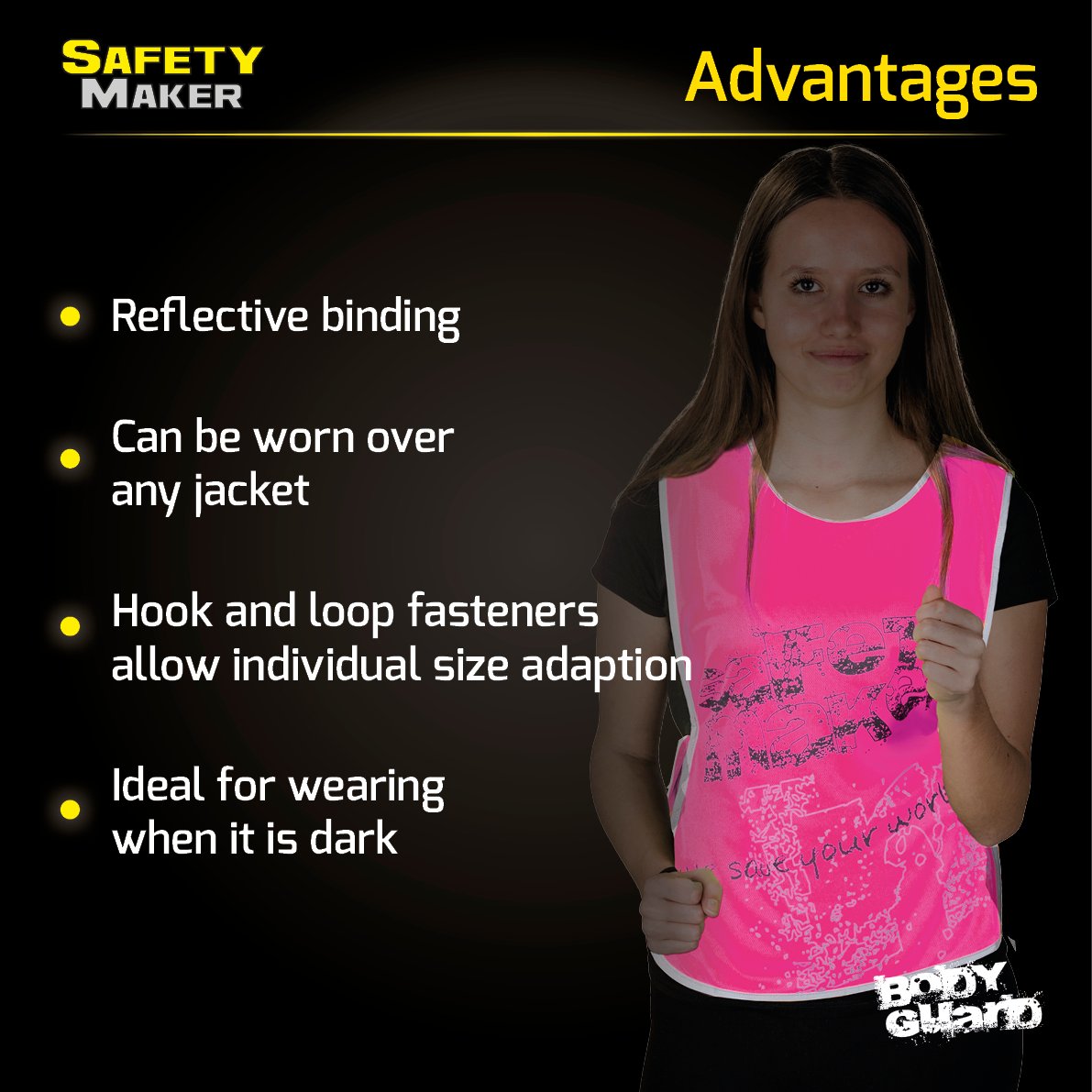 Reflective leisure vest S-M pink
