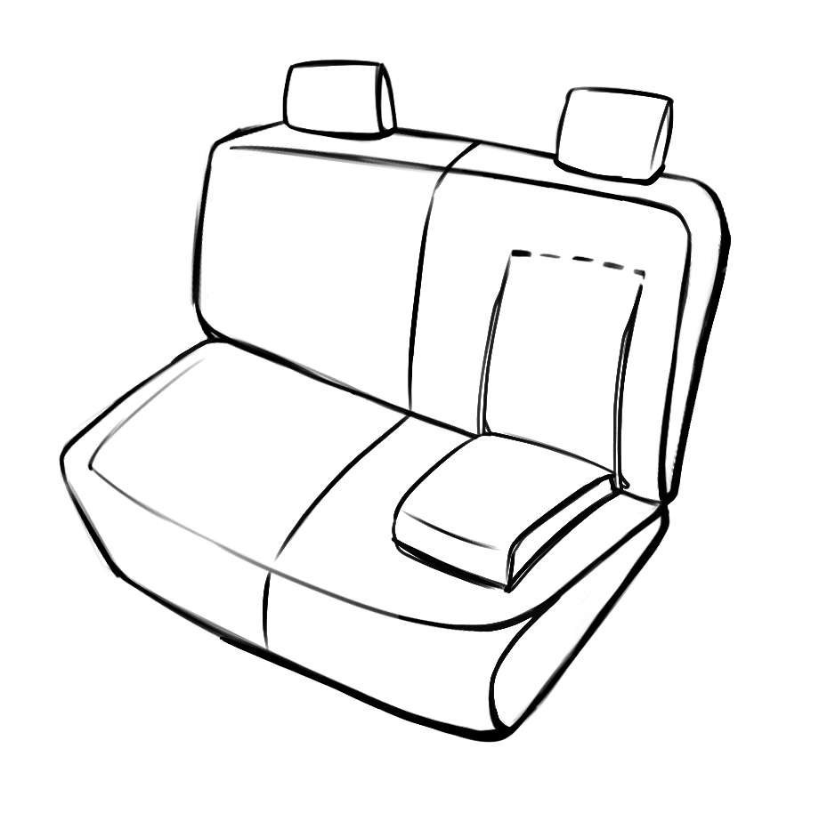 Seat cover made of fabric for Ford Transit, double bench cover front
