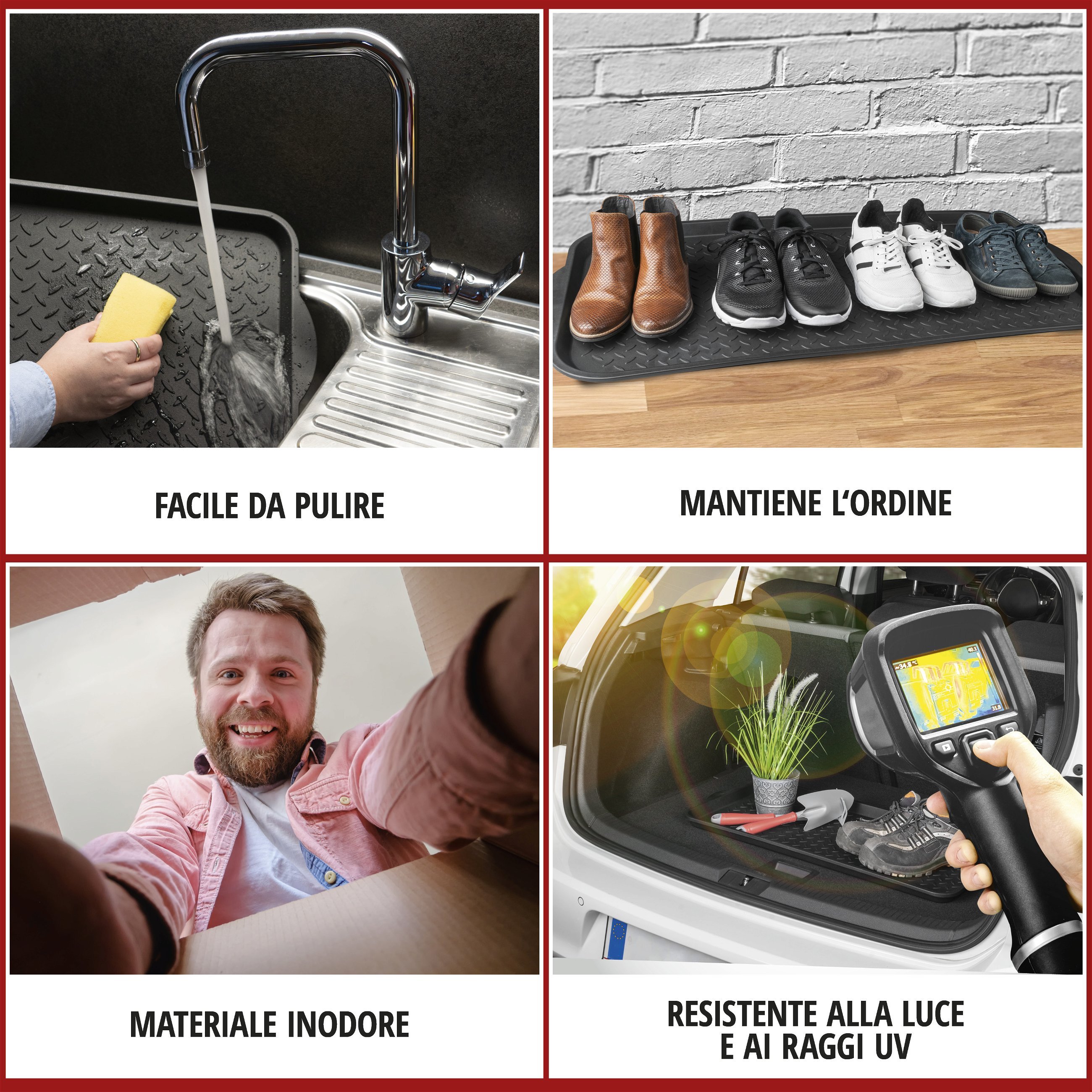 Vassoio multiuso Safetray L nero