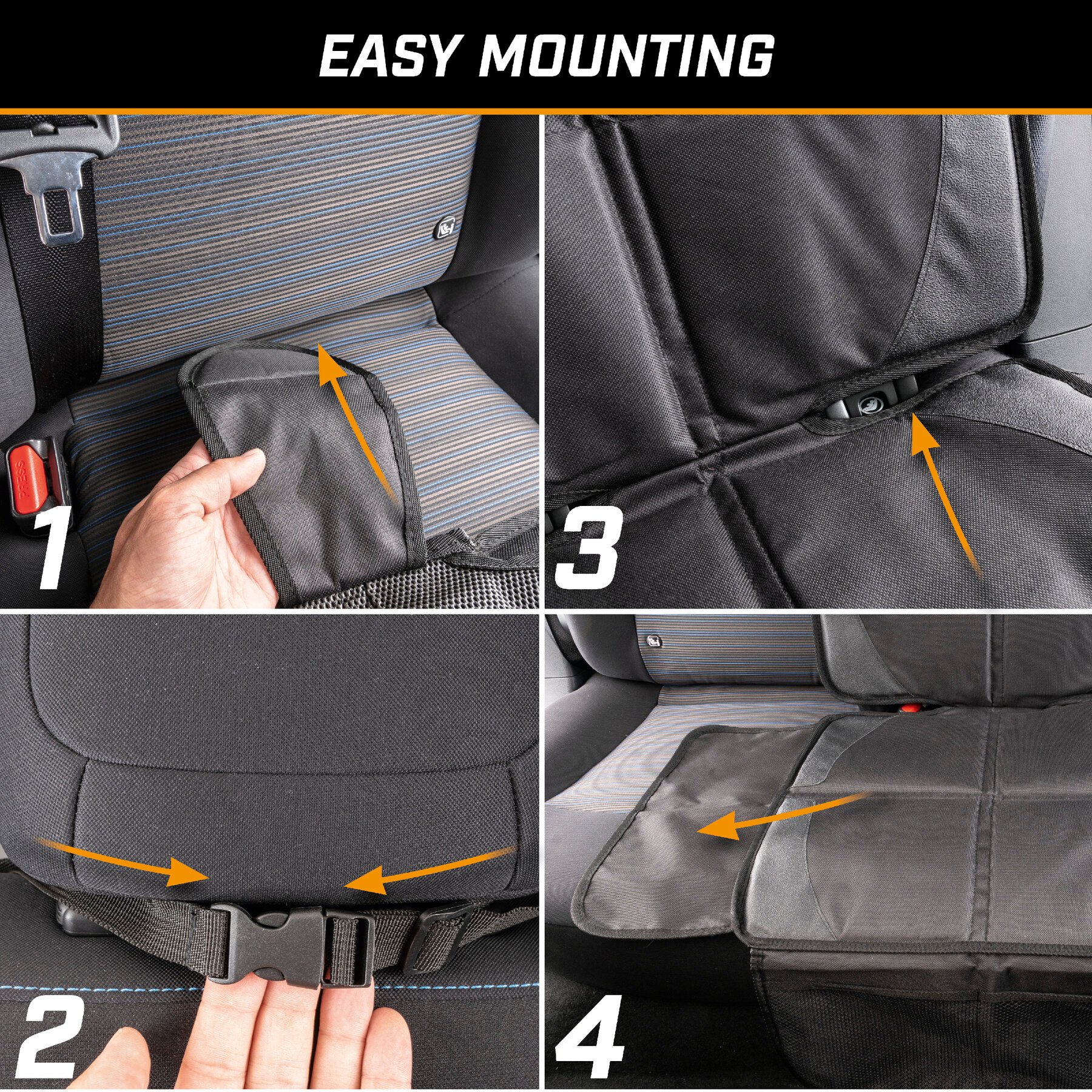 Child seat pad Protect XL, protective pad child seat black