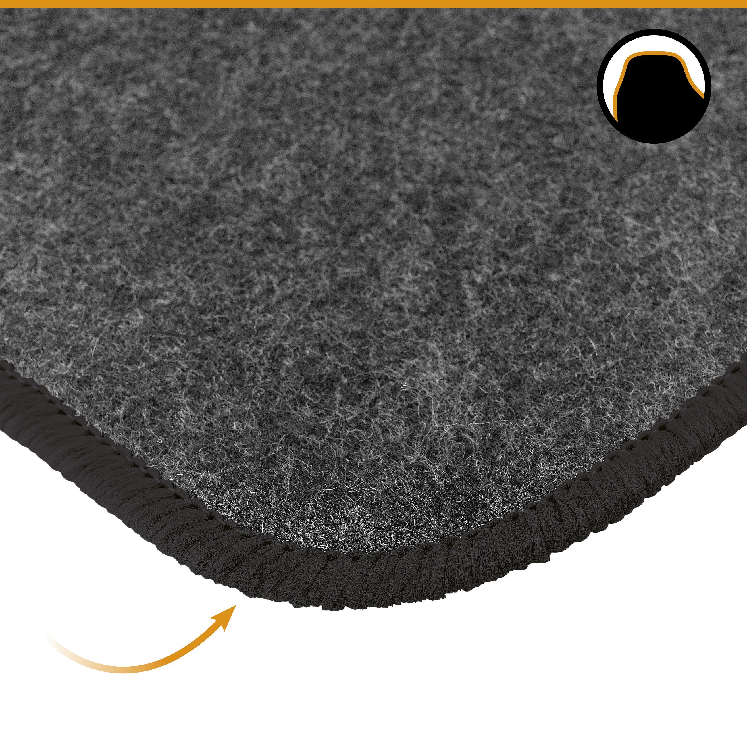 Auto-Teppich Matrix, Universal Fußmatten-Set 4-teilig schwarz, Auto-Teppich  Matrix, Universal Fußmatten-Set 4-teilig schwarz, Universal Textil  Fußmatten, Textil Fußmatten, Automatten & Teppiche