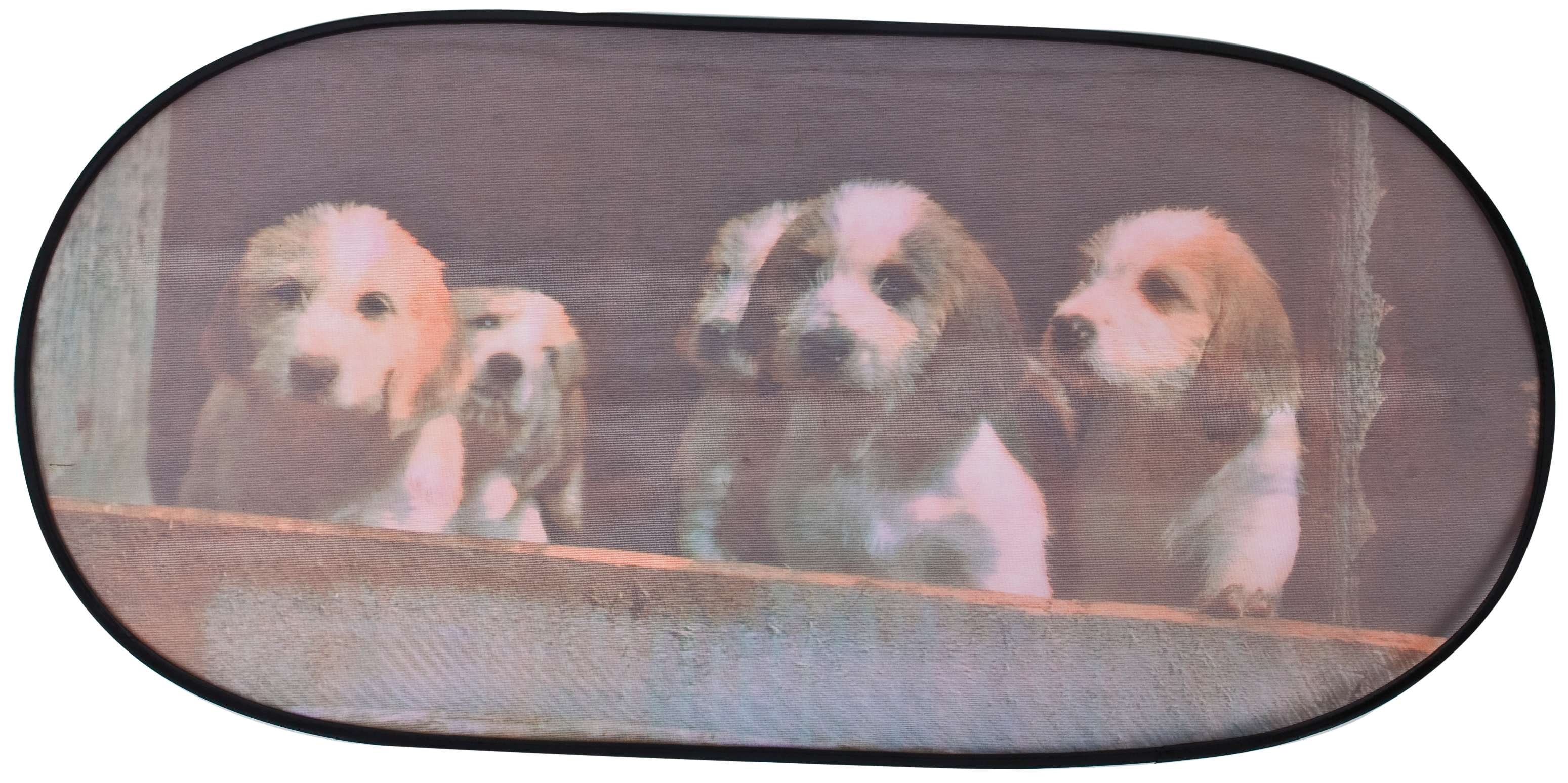Sonnenschutz Heckscheibe selbsthaftend 100 x 50 cm Motiv mit Hunden