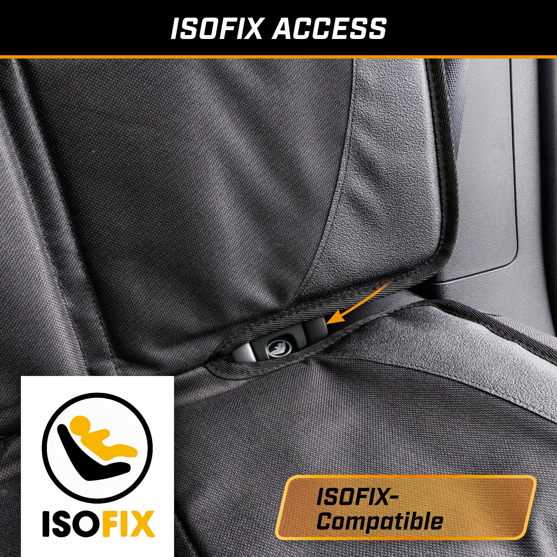 Child seat pad Protect XL, protective pad child seat black