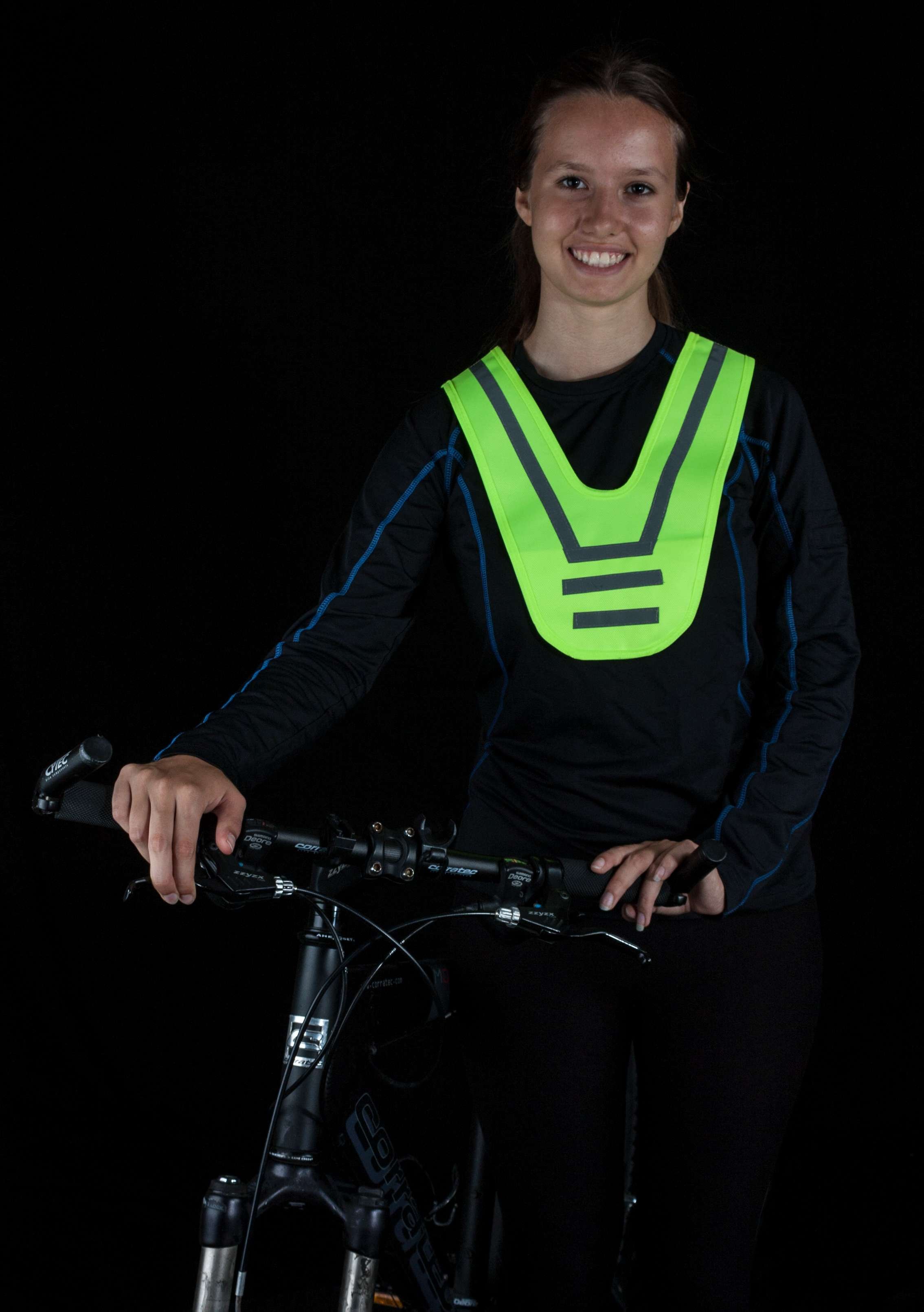 Safety vest for children in neon yellow
