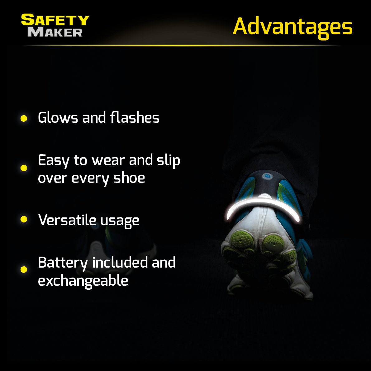 LED shoe clip white