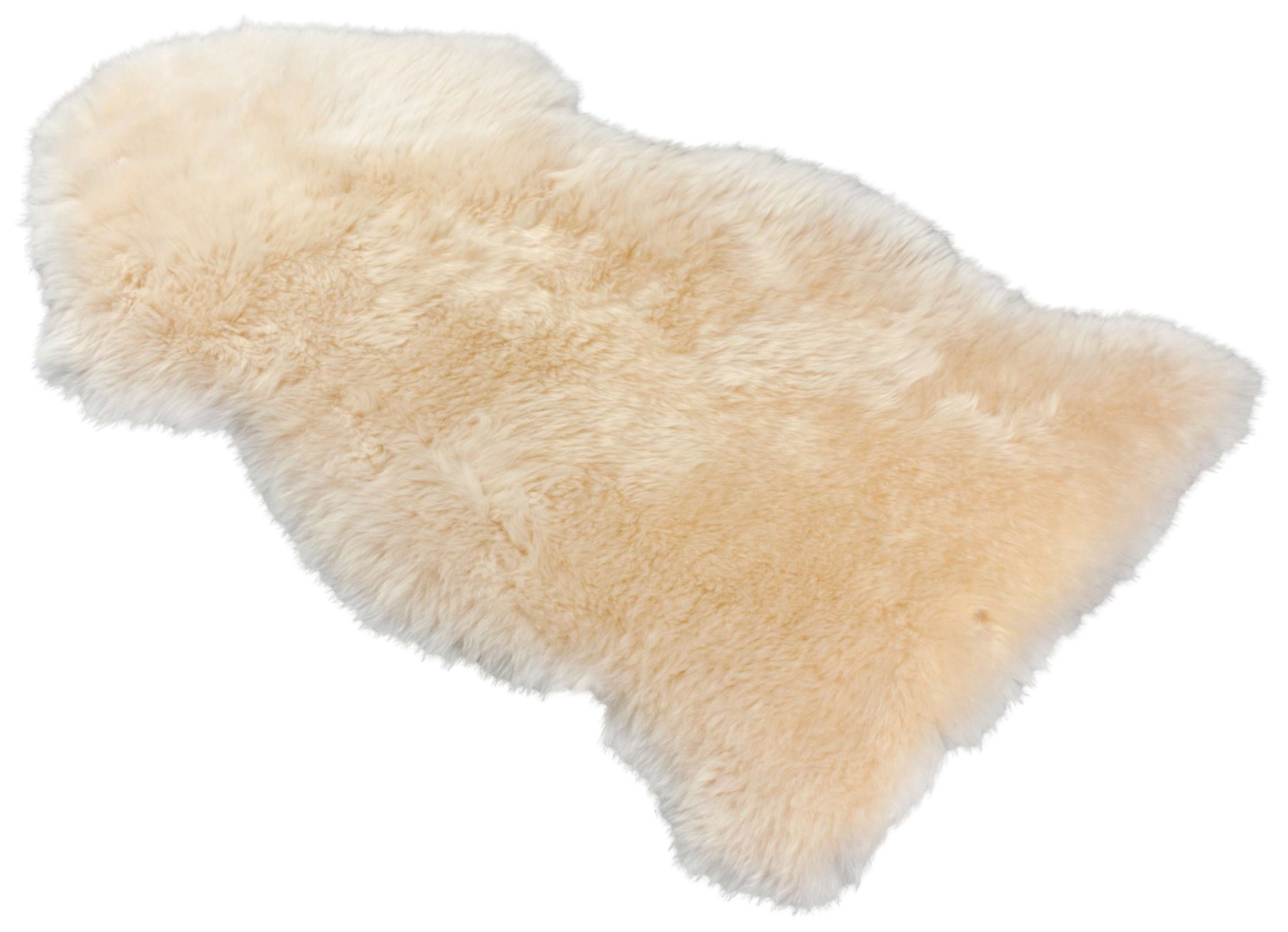Tapis en peau d'agneau Blake beige 80-90cm en peau d'agneau 100% naturelle, hauteur de laine 50mm, idéal pour le salon et la chambre à coucher