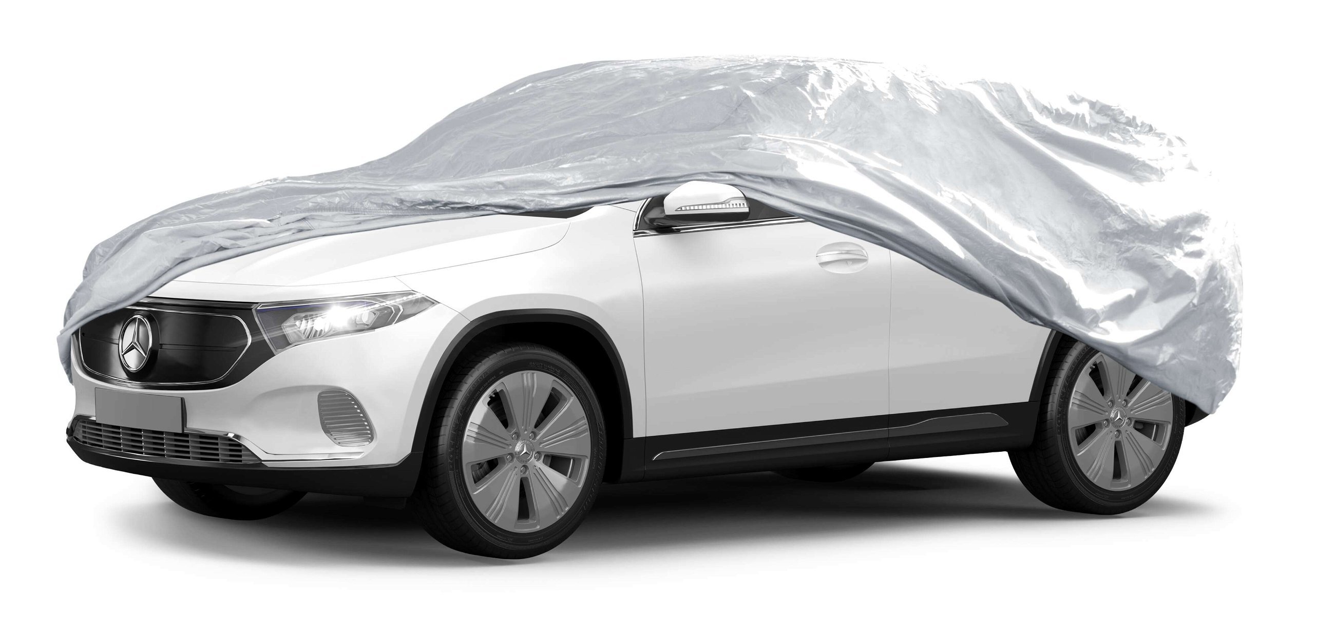 Car cover All Weather Basic, car cover full garage SUV size M silver