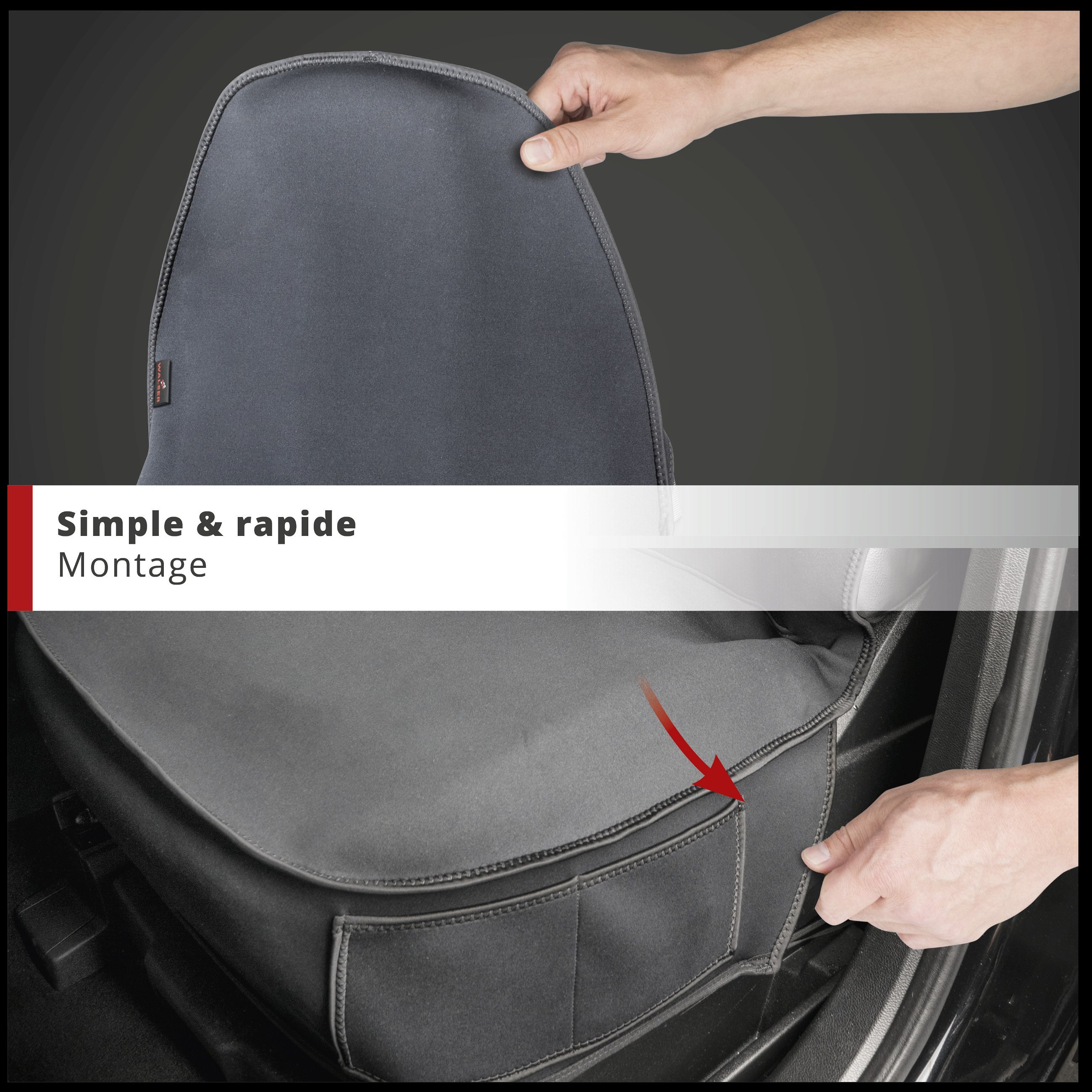 Housse de siège en néoprène pour voiture, protection de siège avant étanche, housse de protection universelle et robuste pour voiture/camion