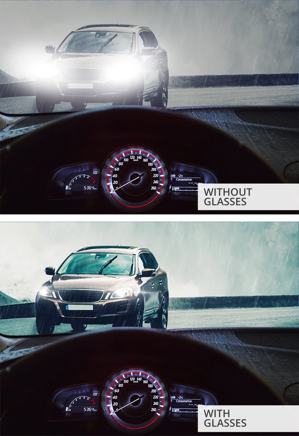 Night driving goggles black