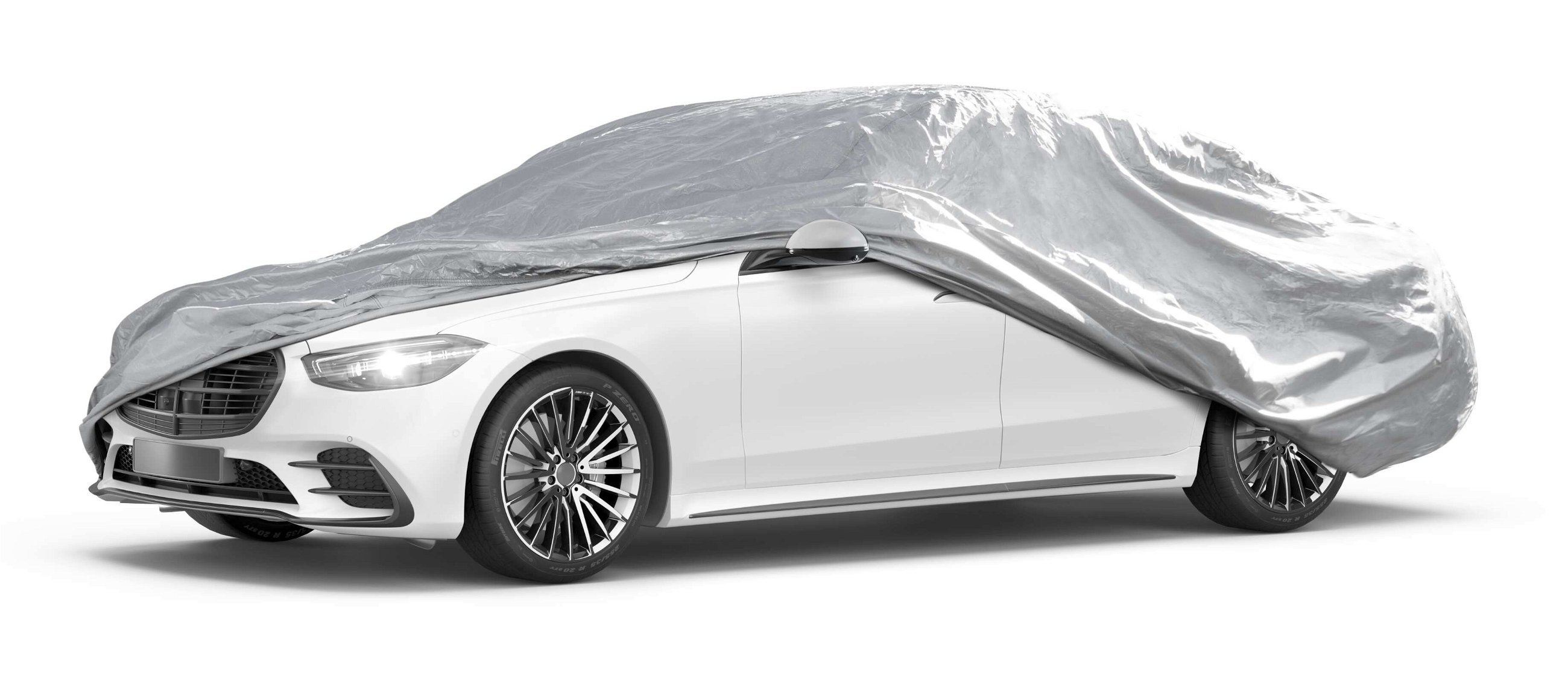 Car cover All Weather Basic, car cover full garage size XL silver