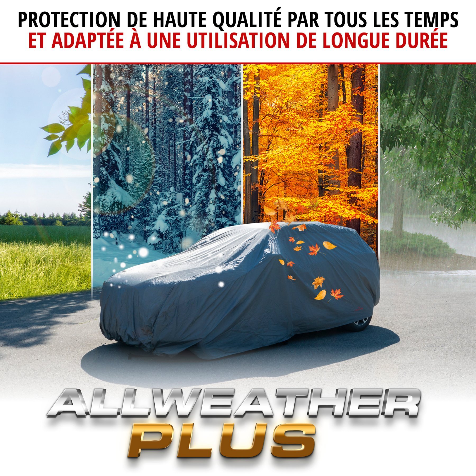 Bâche pour voiture All Weather Plus SUV taille S gris