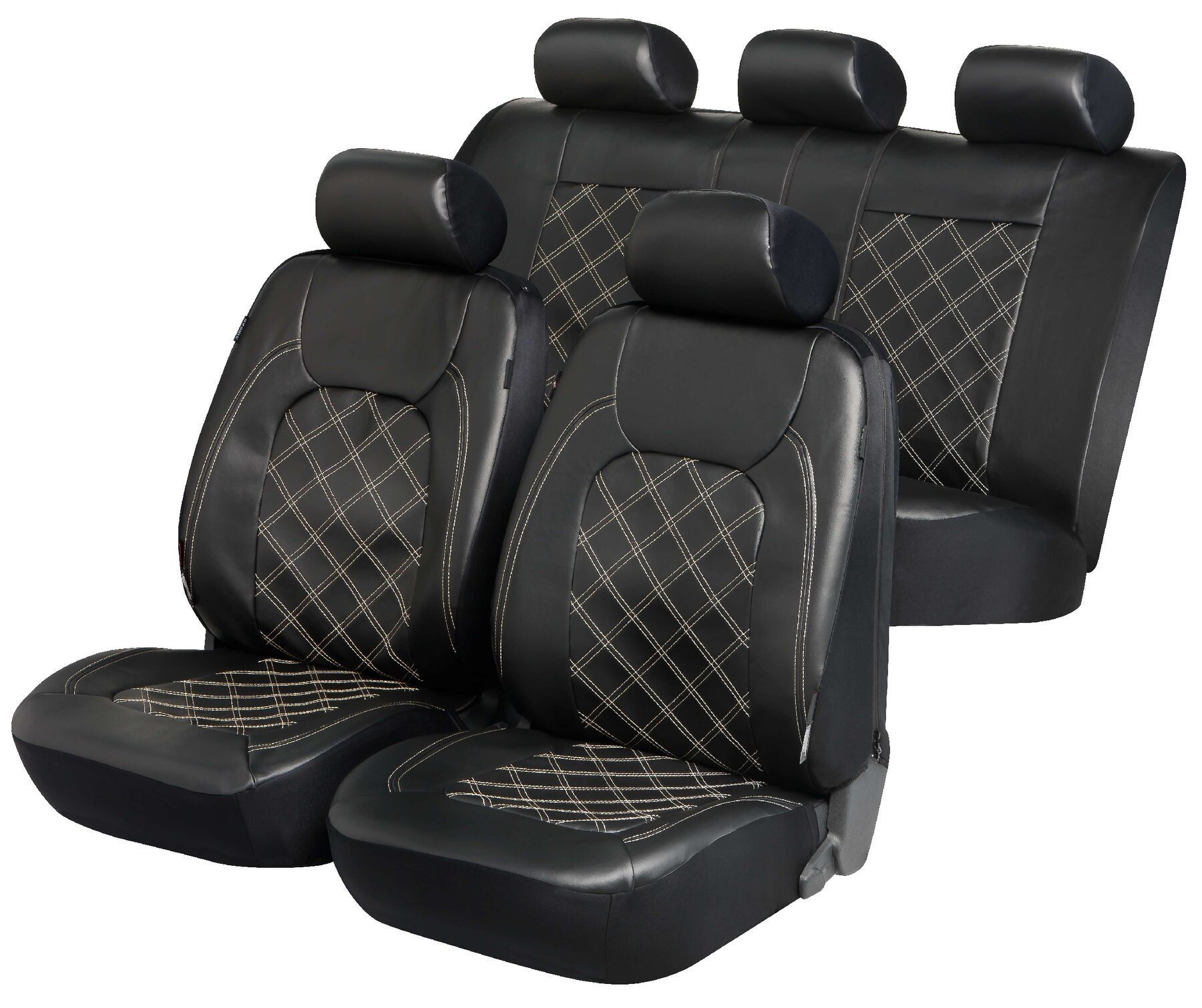 ZIPP IT Housses de sièges Paddington Deluxe en simili cuir avec système de fermeture éclair