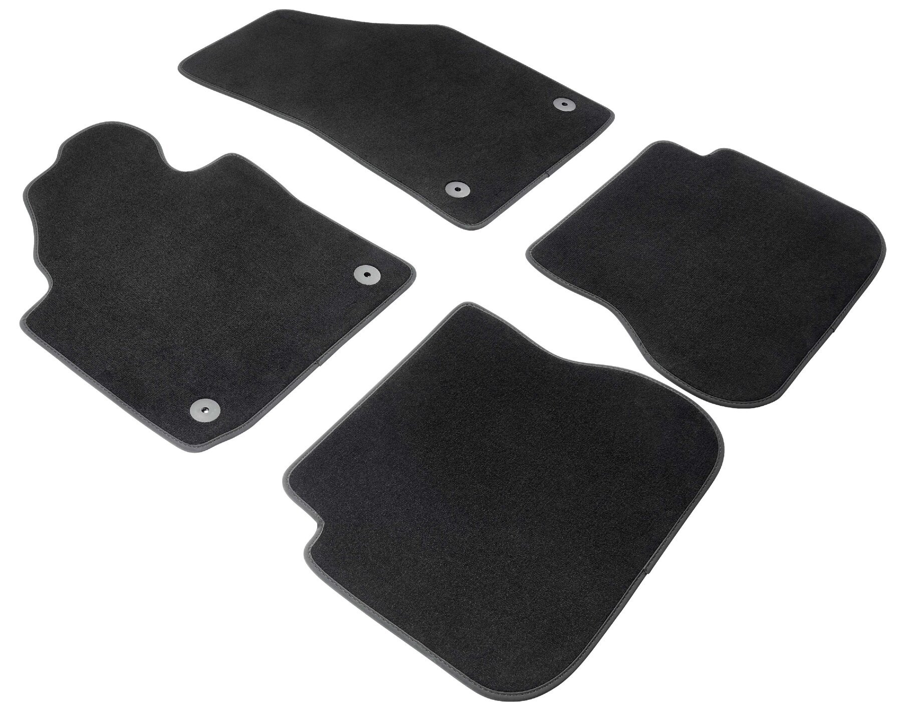 Premium Floor mats for VW Caddy III 03/2004-05/2015, VW Caddy IV 05/2015-Today, 2 sliding doors