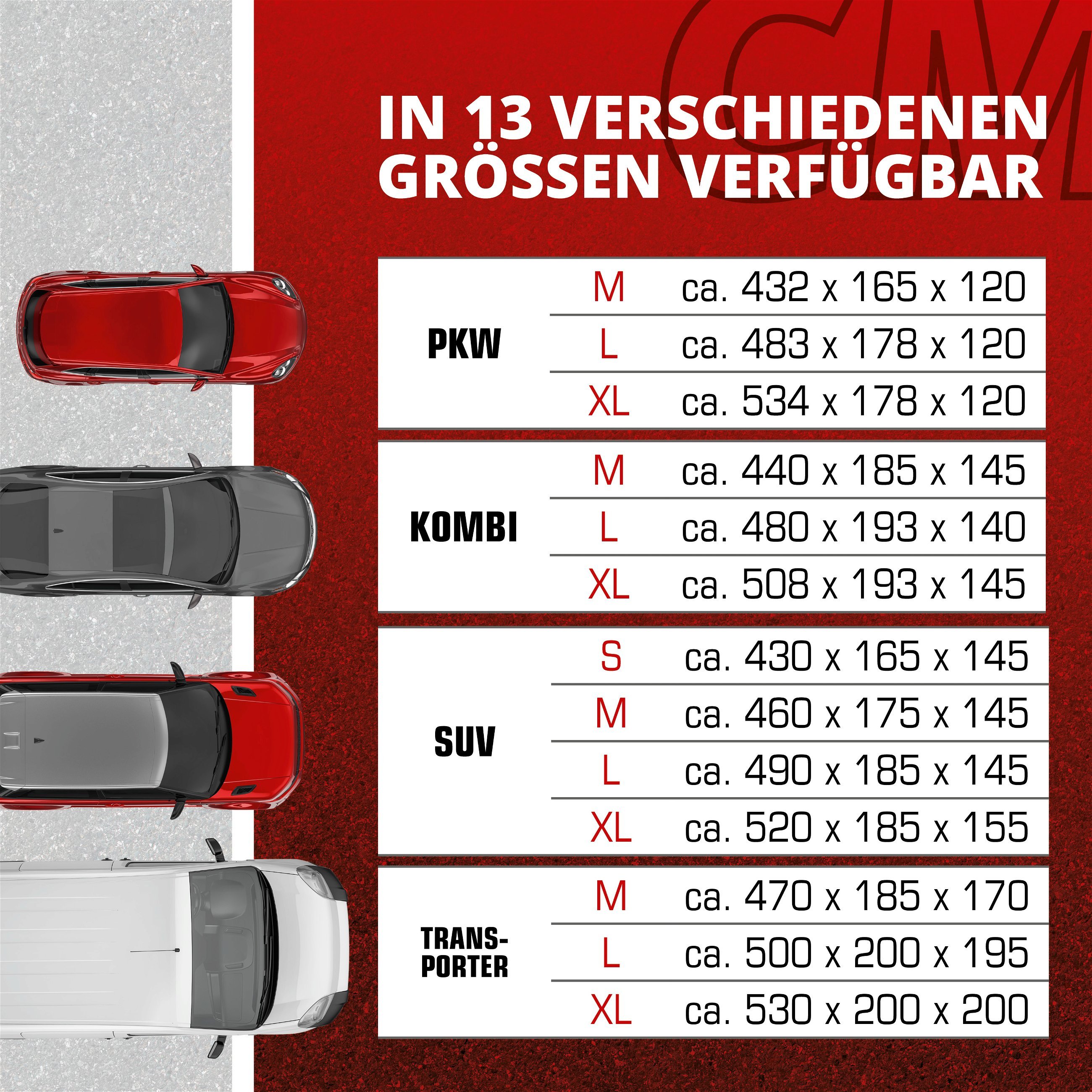 Autoplane All Weather Plus, PKW-Abdeckplane SUV Größe S grau