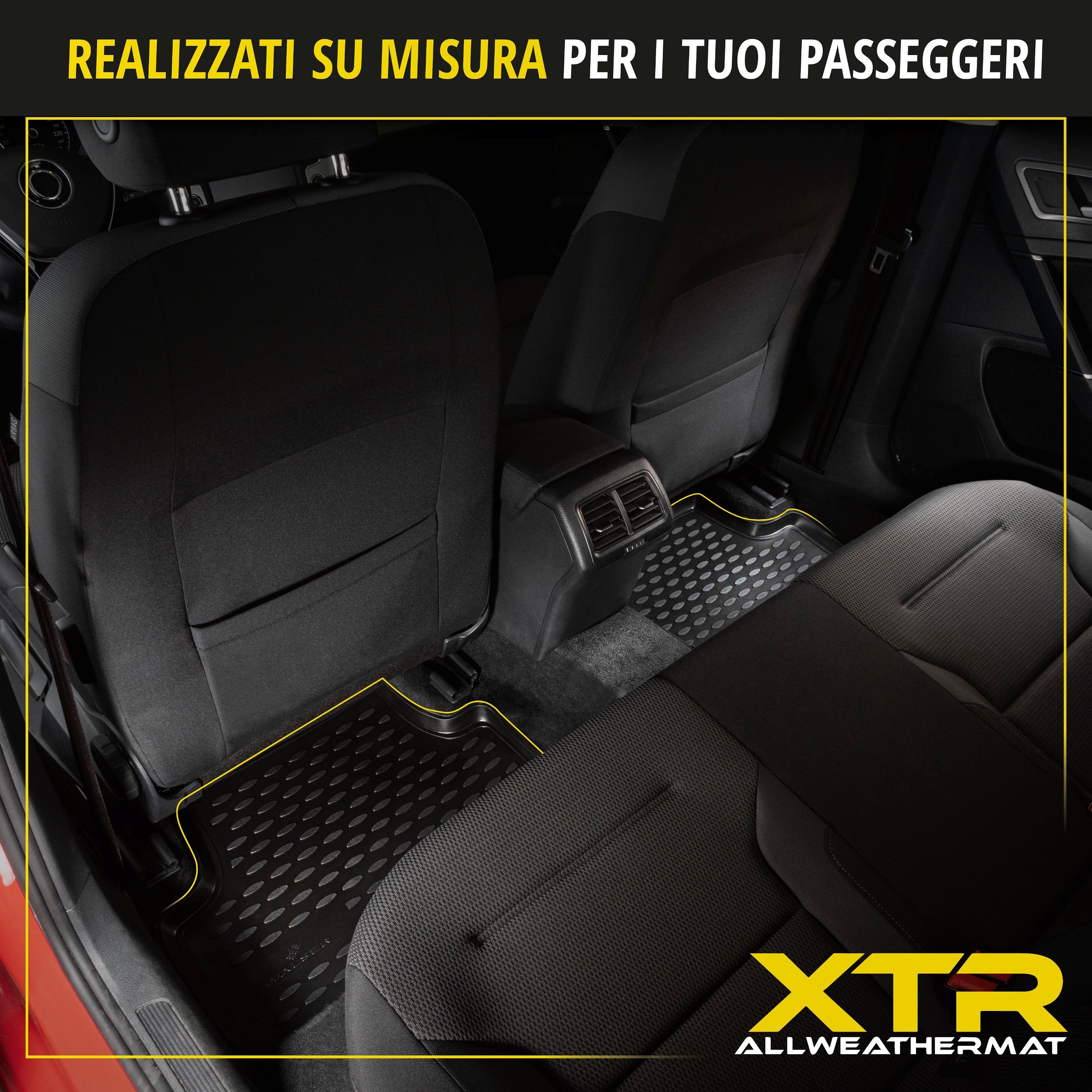 Tappetini in gomma per auto su misura XTR per Dacia Dokker 2012-Oggi