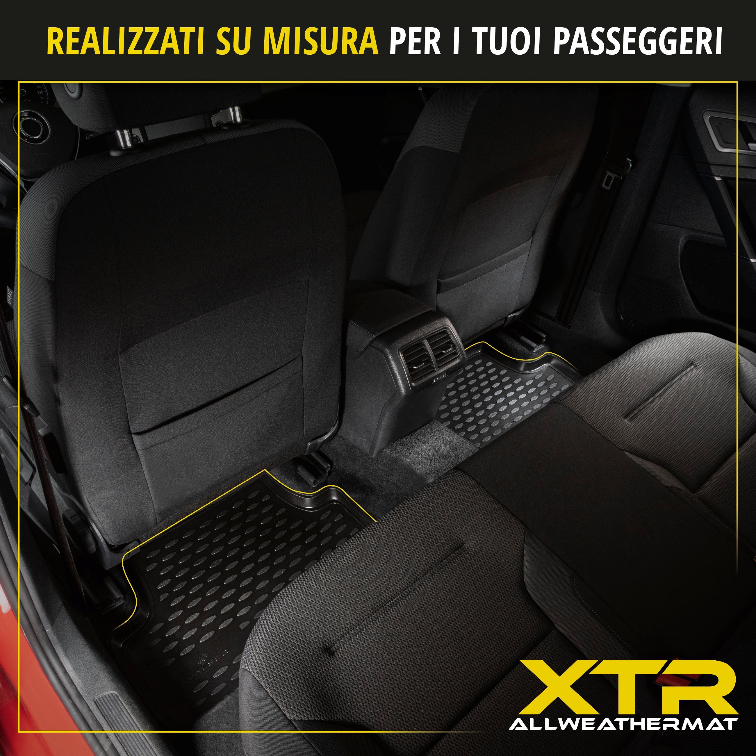 Tappetini in gomma per auto su misura XTR per Audi A6 sedan, senza sedile di guida a scompartimento 2010 - 2018