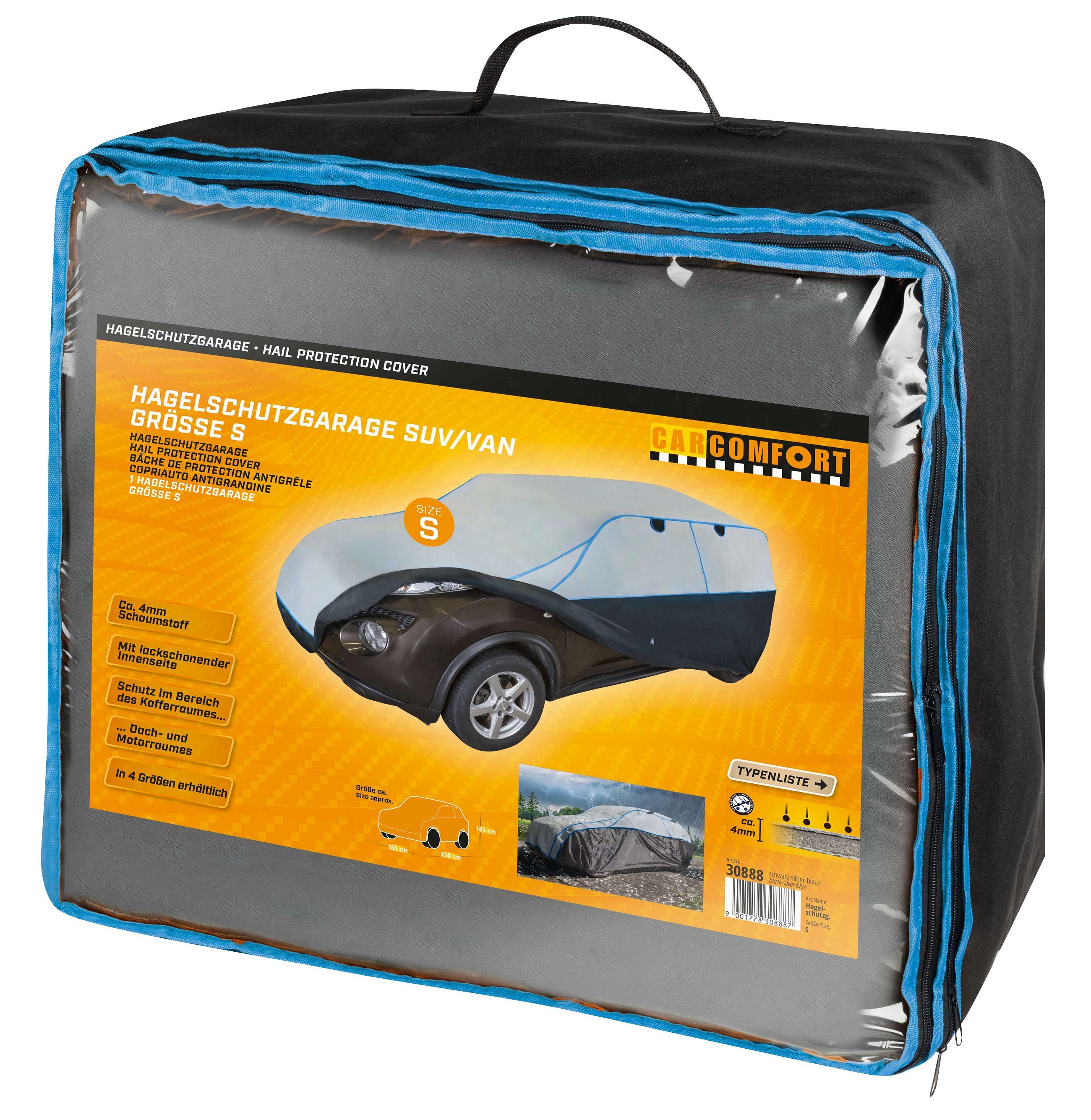 Car hail protection cover Comfort Protect SUV S 430x165x145cm