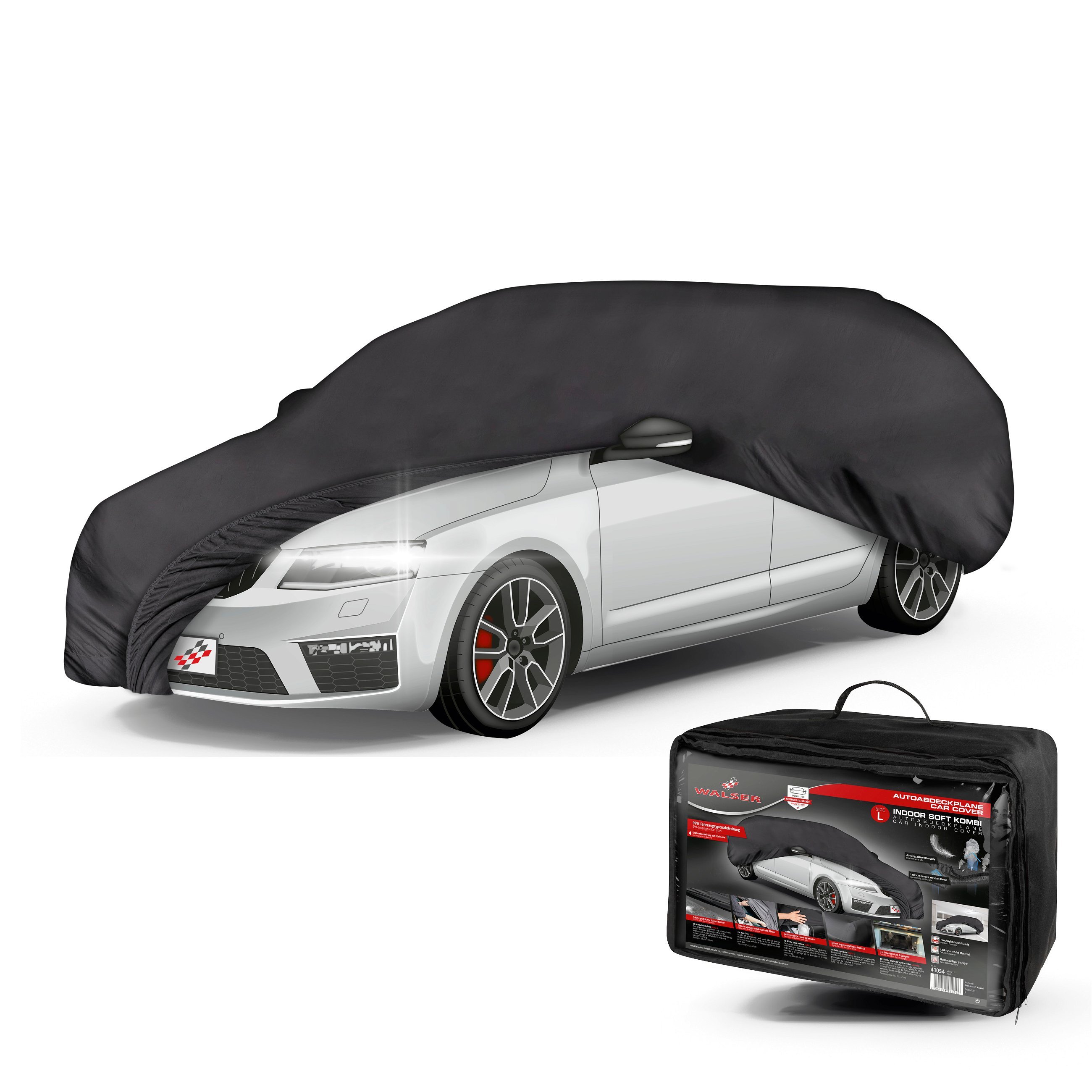 Car tarpaulin Indoor Soft combi size L black