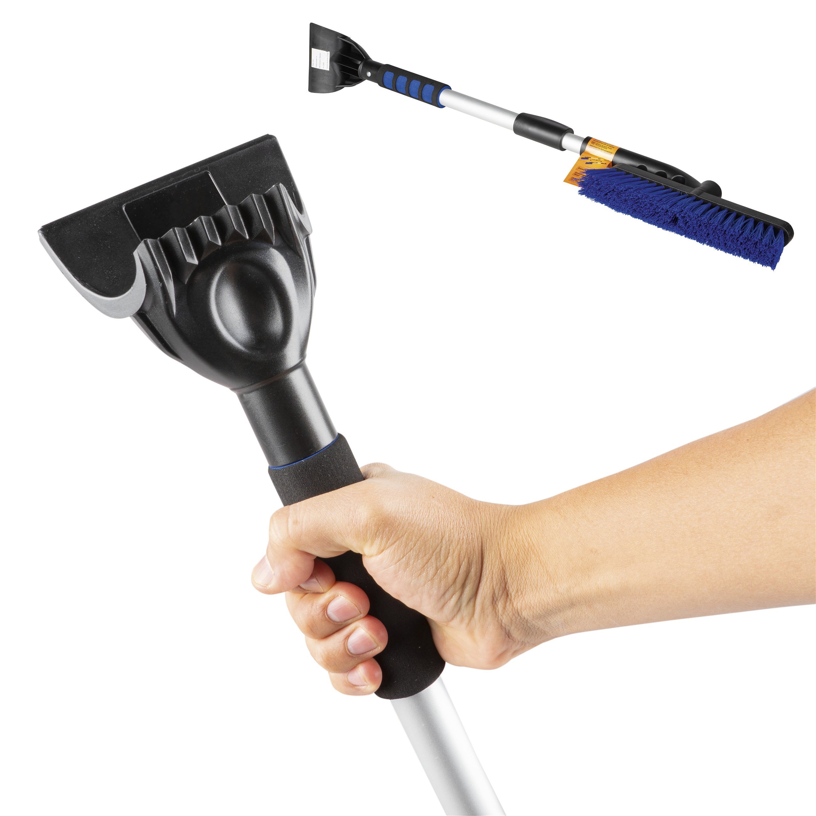 Ice scraper telescopic/rotatable 77.5-100 cm black/blue
