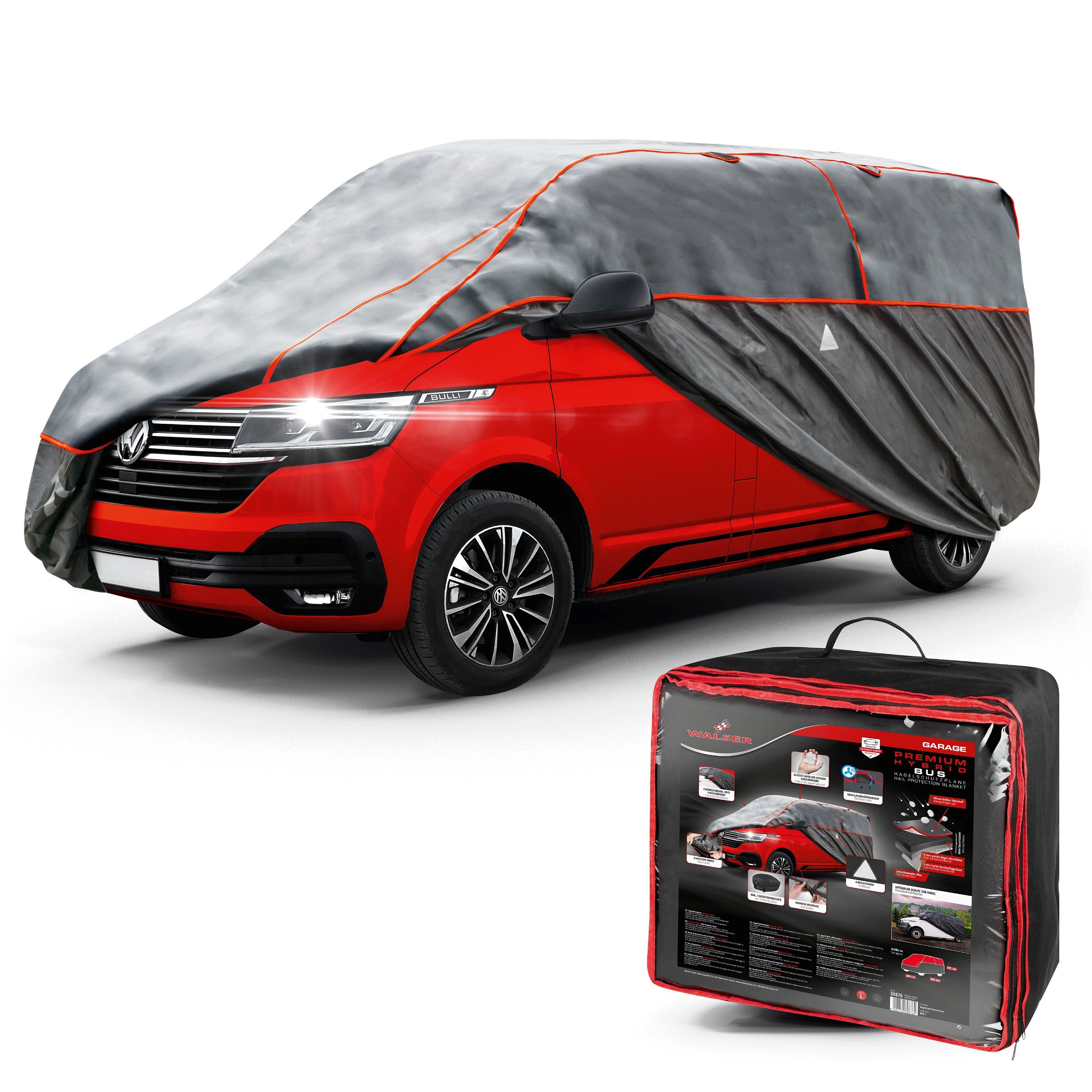 Bus Hagelschutzplane Premium Hybrid, Transporter-Hagelschutzgarage Größe L