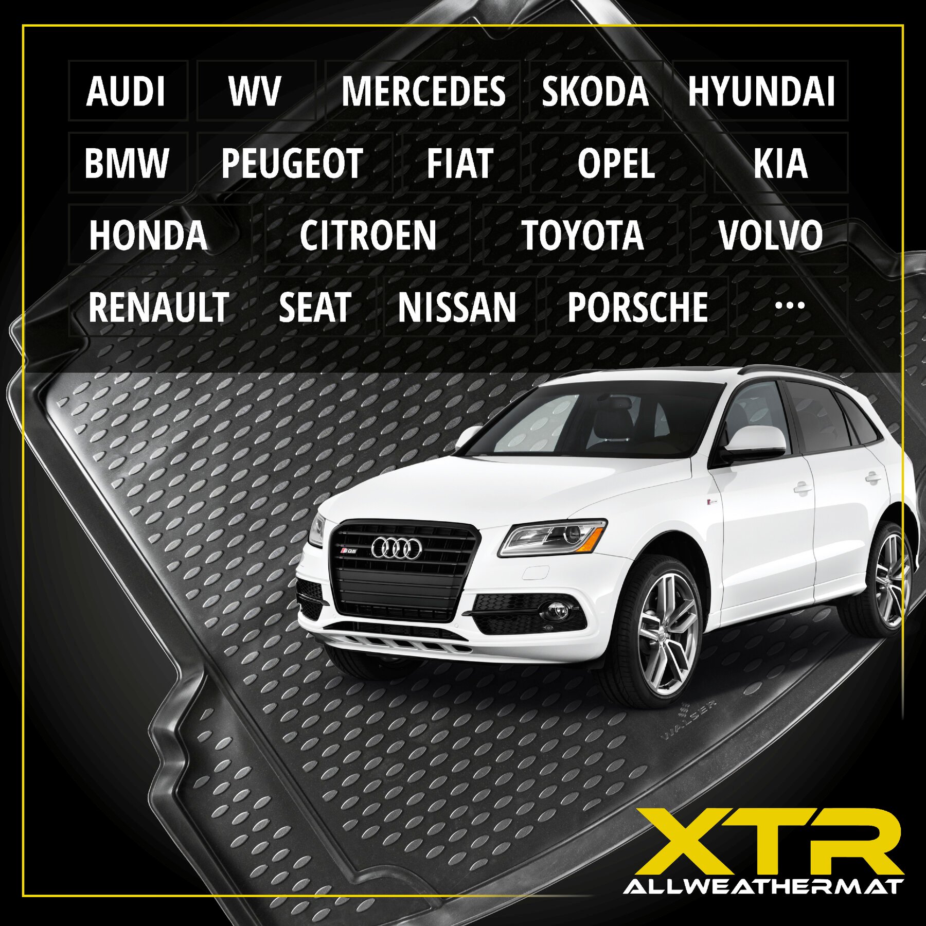 Vasca baule su misura XTR per Audi A1, 2010 - 2018, A1 sportback 2011 - 2018, piano di carico superiore