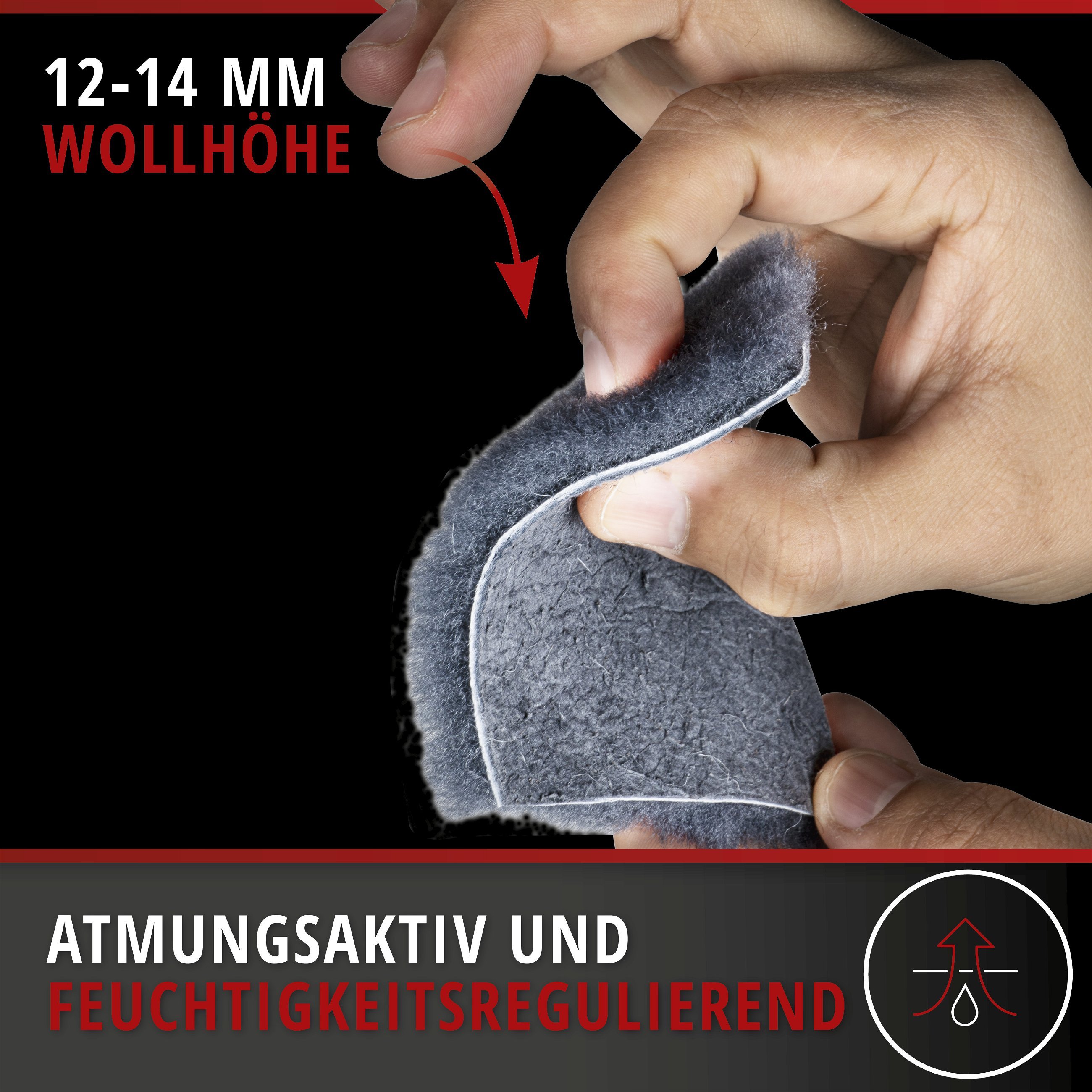 Lenkradbezug Lammfell, Auto-Lenkradschoner, Lenkradhülle Universalgröße anthrazit