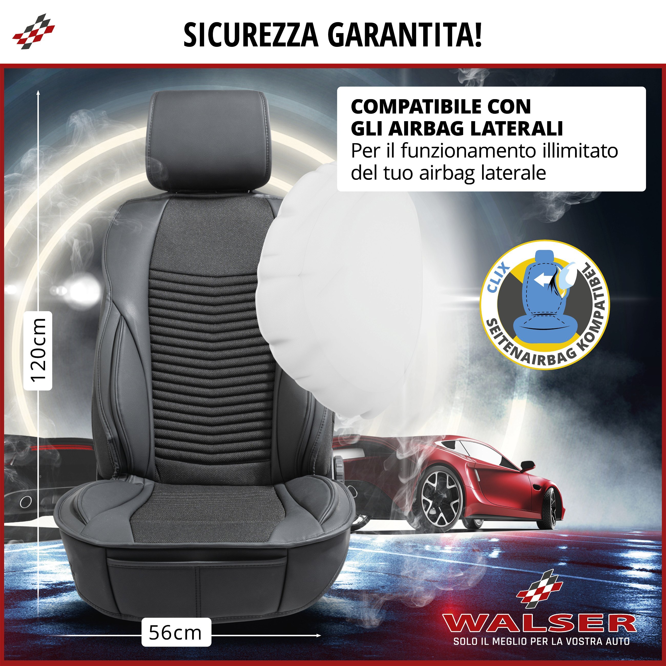 Coprisedili auto Max nero