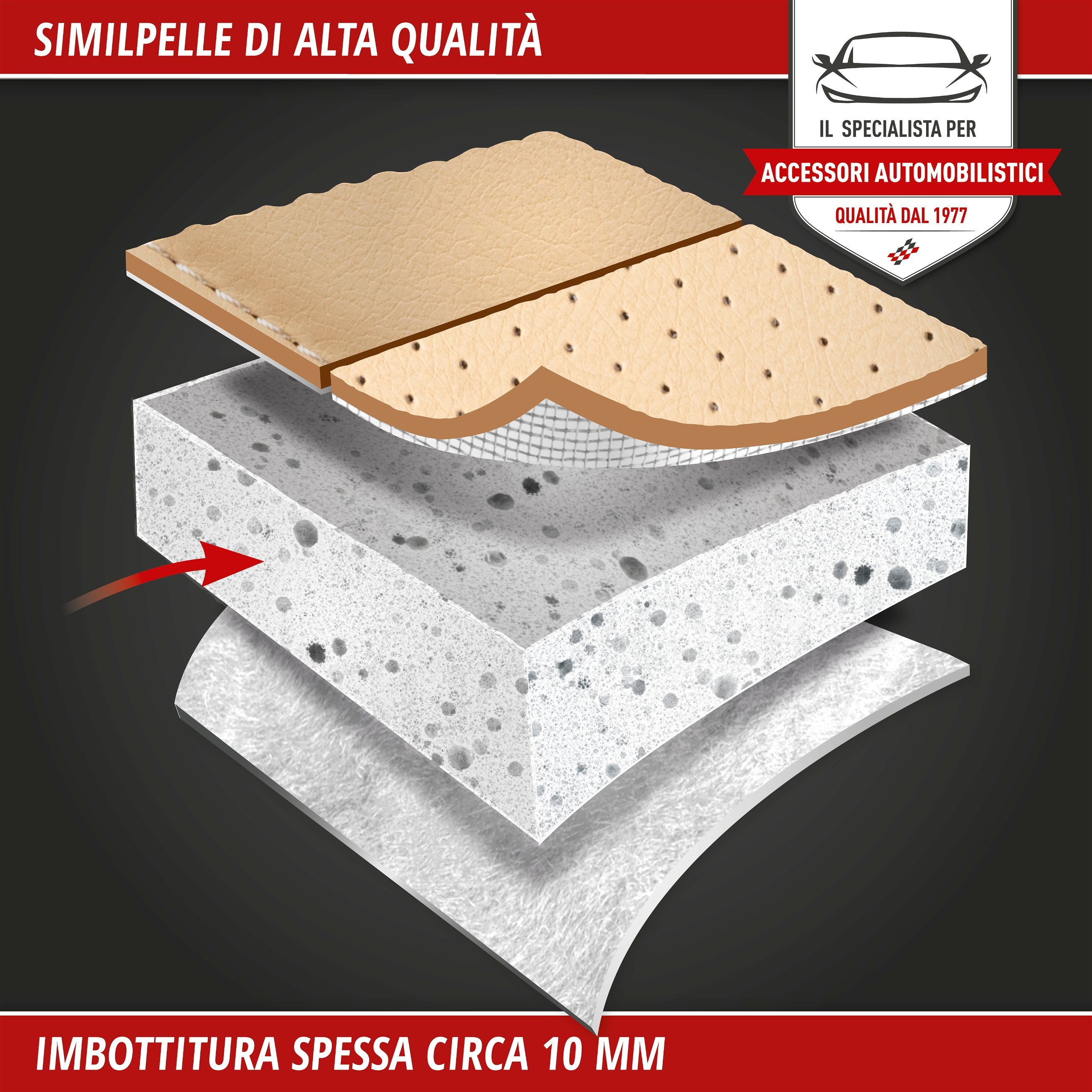 Coprisedili per auto Lewis beige