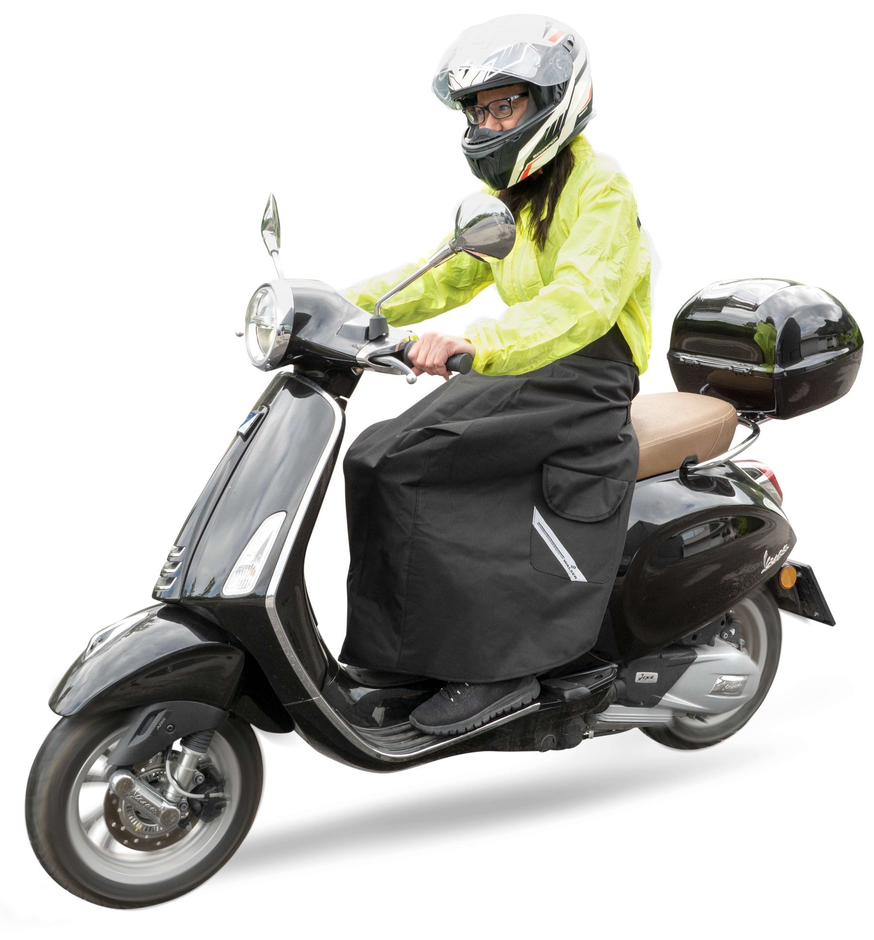 Protezione contro l'umidità per piloti di scooter e ciclomotori universale