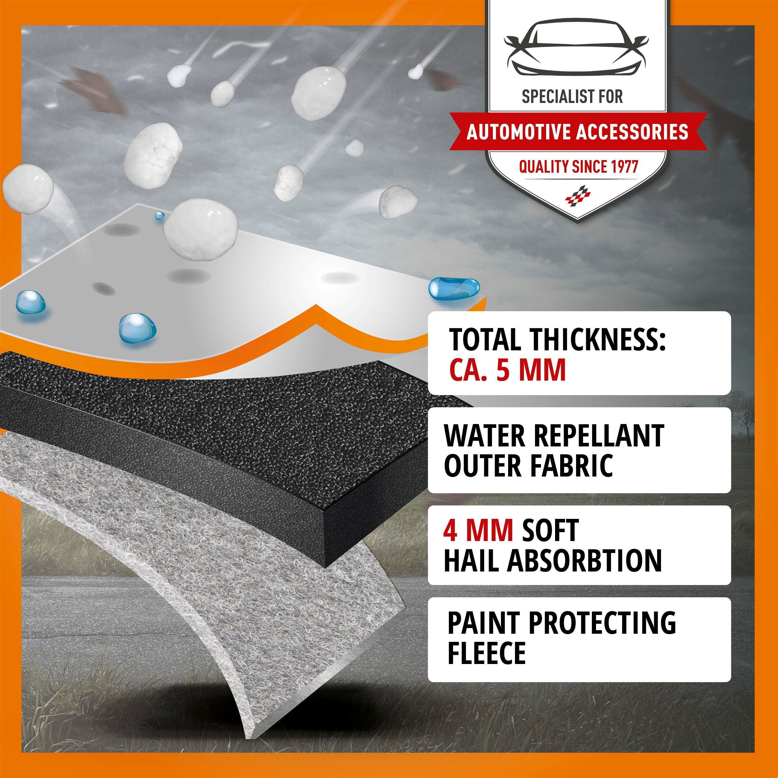 Bus hail protection tarpaulin Perma Protect size XL