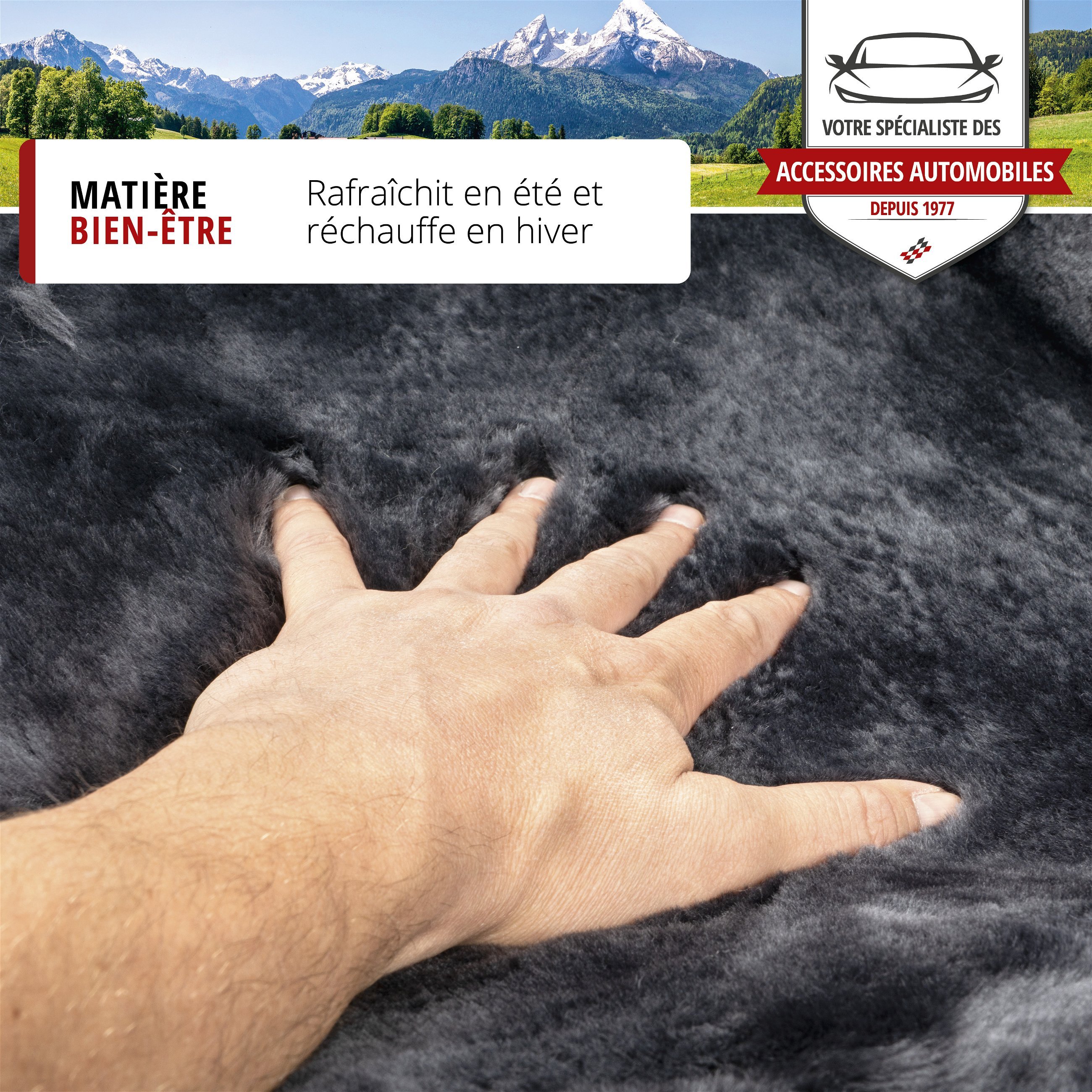 Housse de sièges Maya agneau anthracite