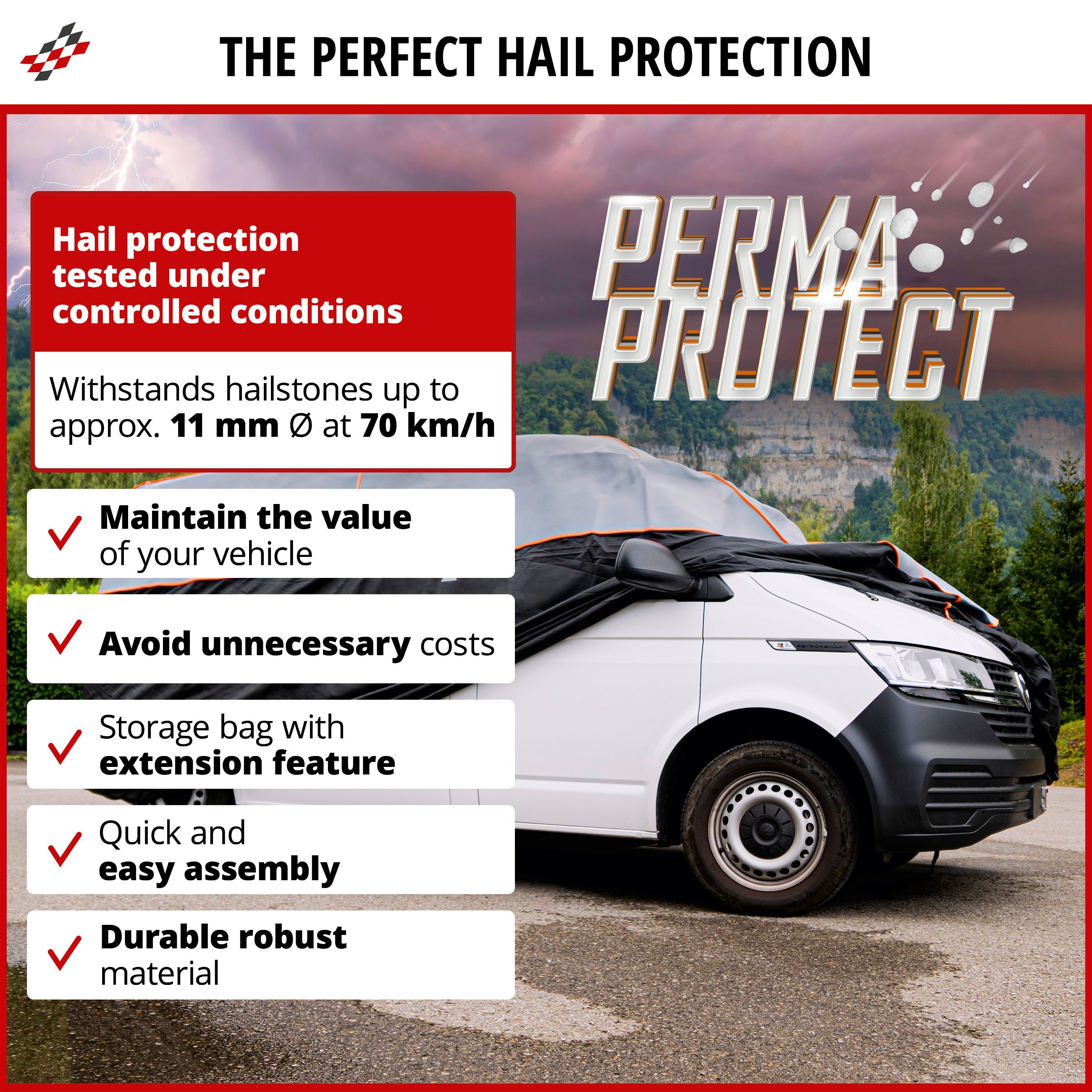 Bus hail protection cover Perma Protect size XL