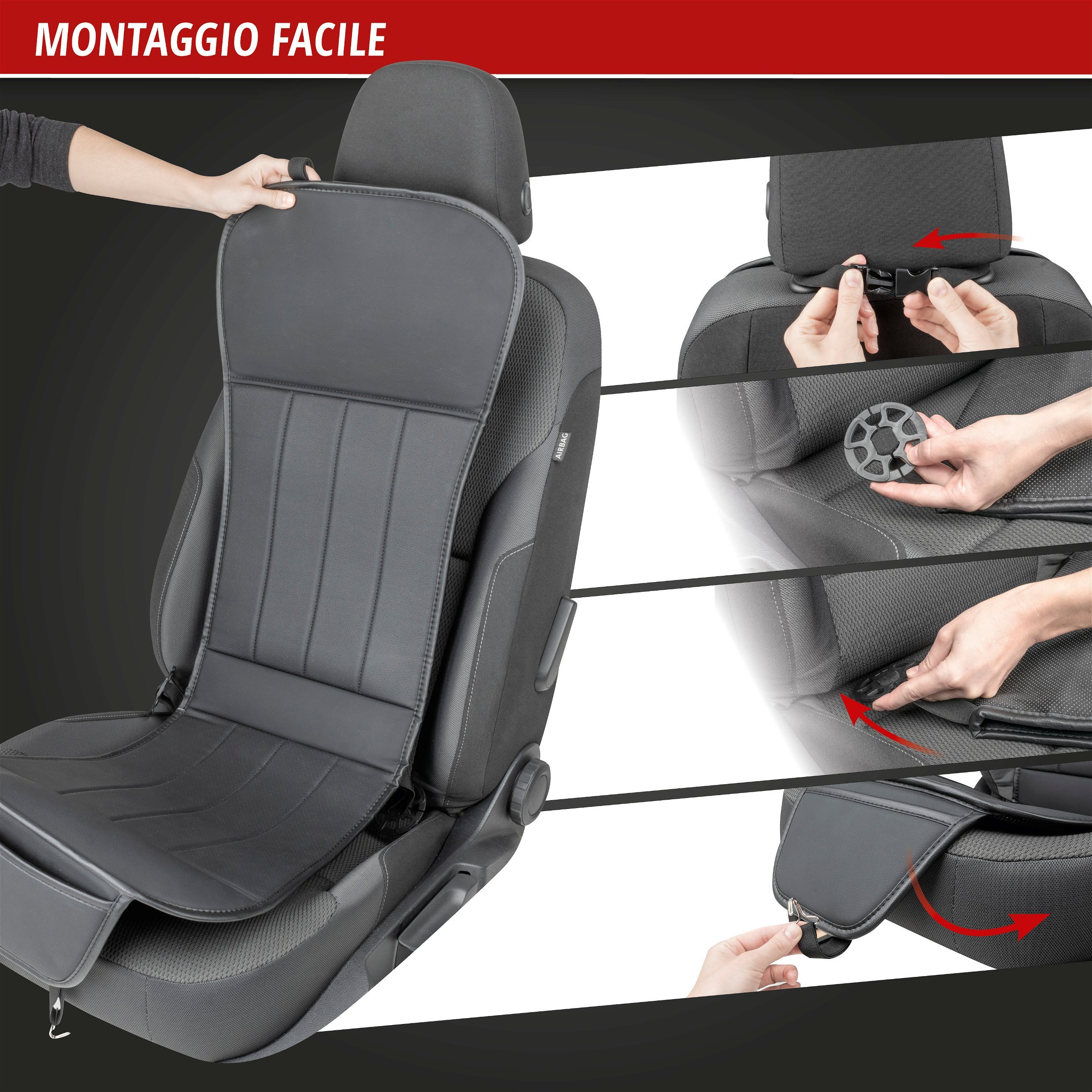Coprisedili per auto Lewis nero