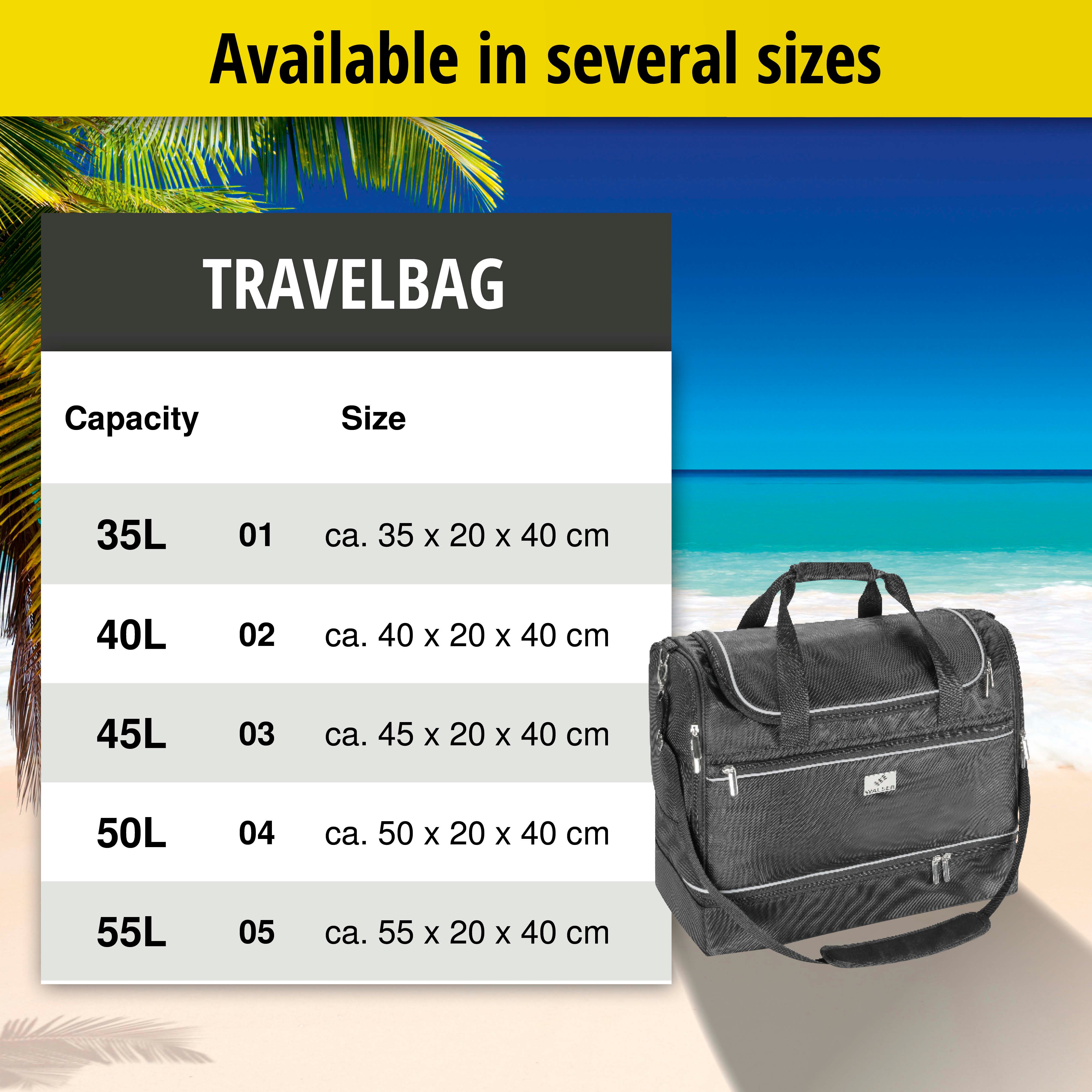 Carbags travel bag 50x20x40cm black