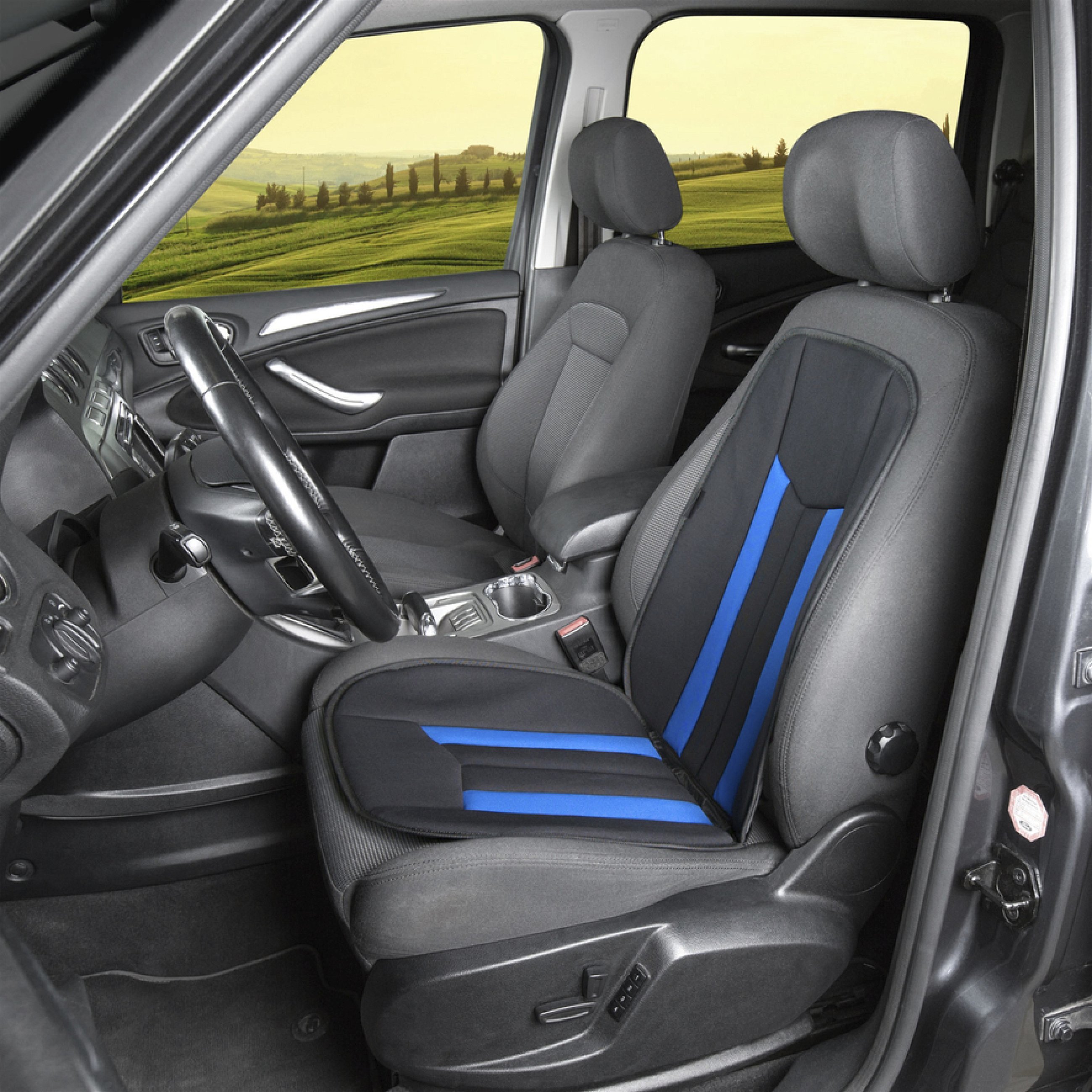 PKW Sitzauflage Hastings Plus, Auto-Sitzaufleger schwarz/blau