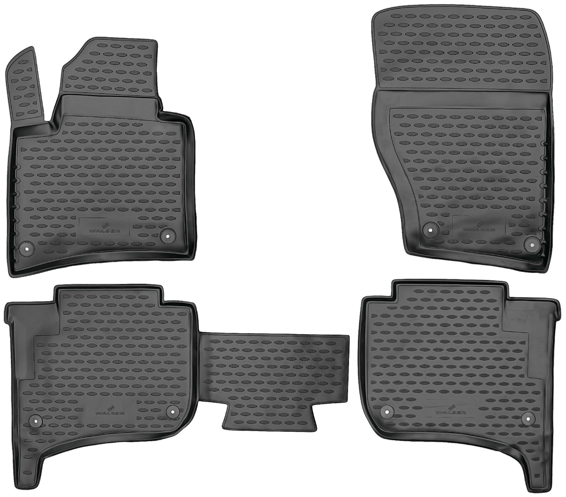 XTR Rubber Mats for VW Touareg II, without two-zone air conditioning 2010 - 2018