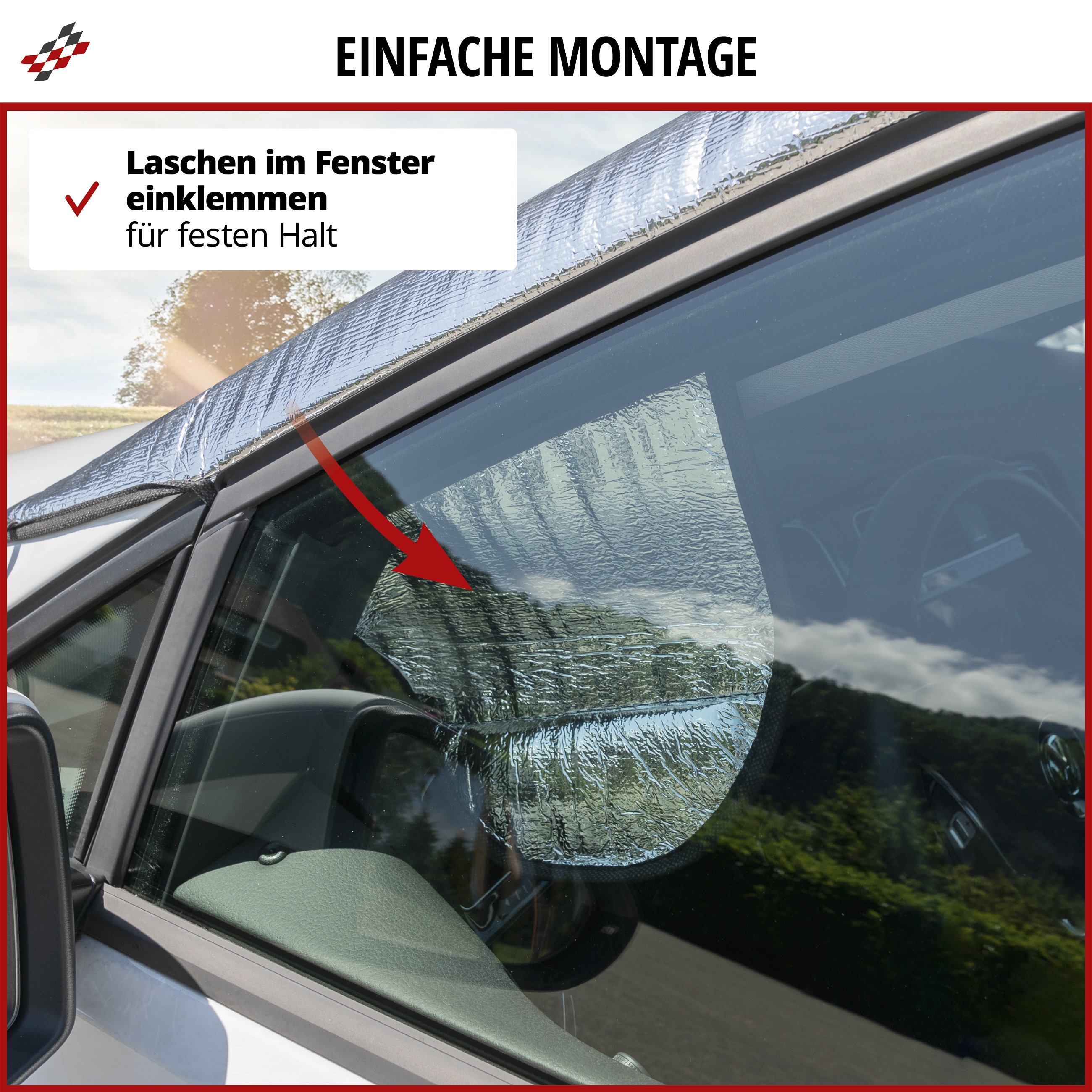 Auto-Sonnenschutz, PKW-Thermoschutz, Autoscheiben-Abdeckung 200x70 cm