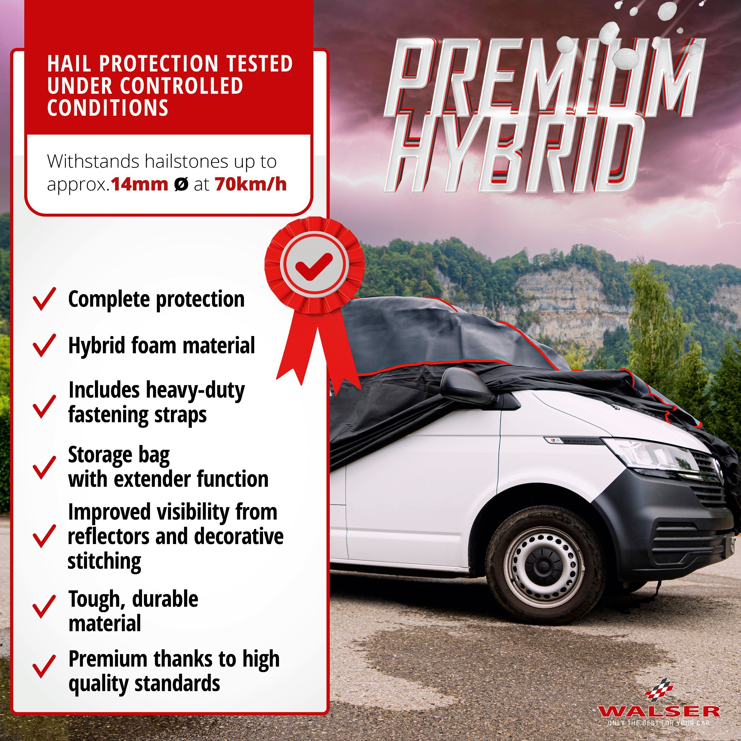 Bus hail protection tarpaulin Premium Hybrid size XL