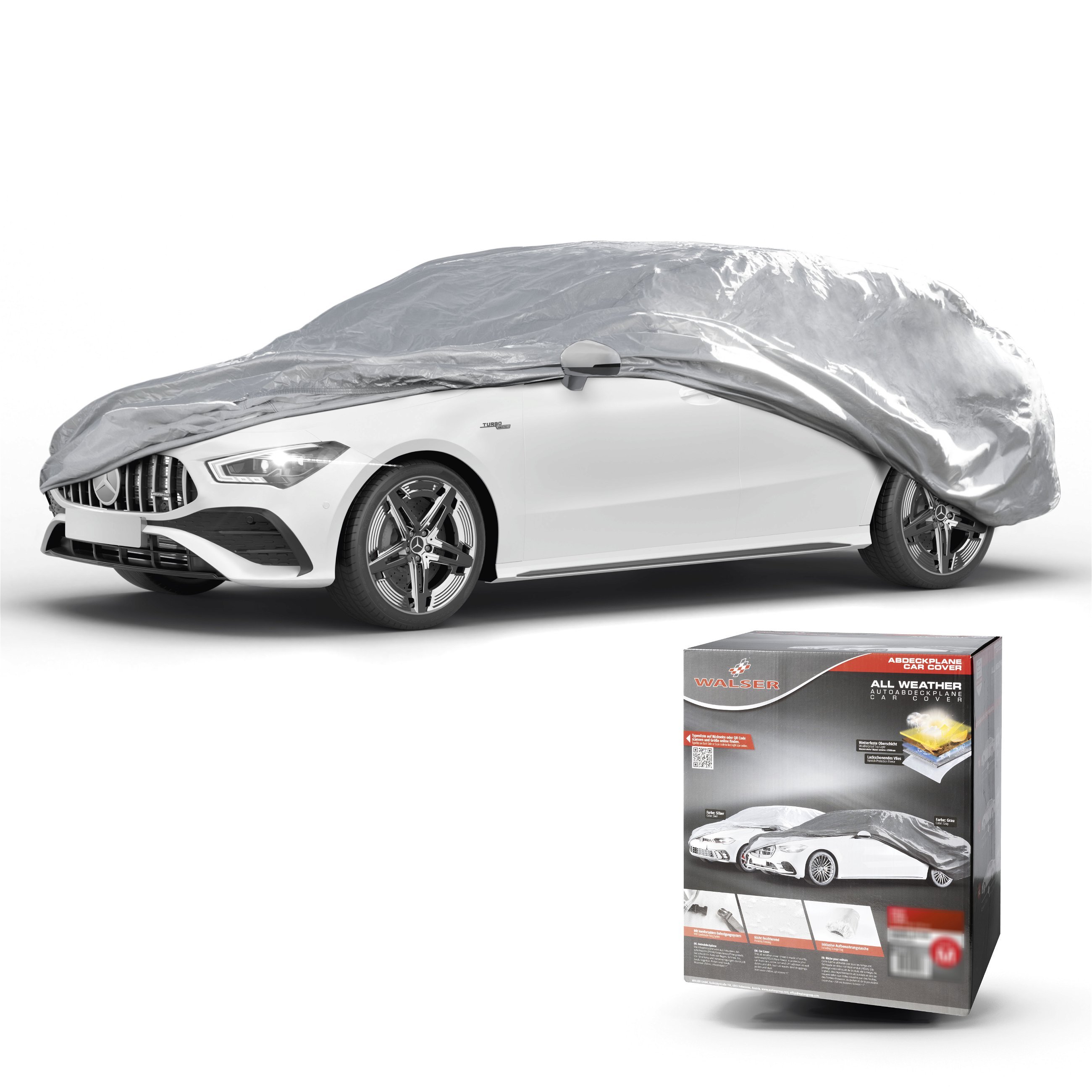 Car cover All Weather Basic, car cover full garage Combi size L silver