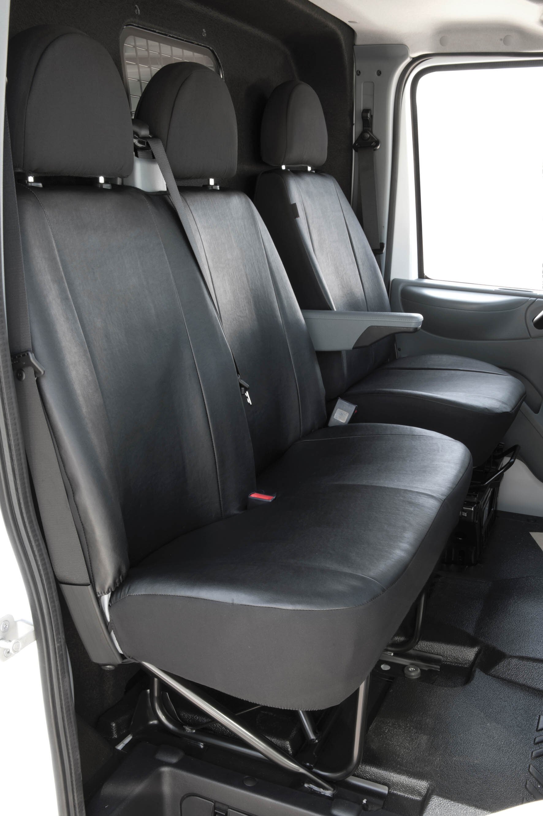 Autostoelhoes Transporter Fit Kunstleer antraciet geschikt voor Ford Transit, Einzel- & Dubbele Bank