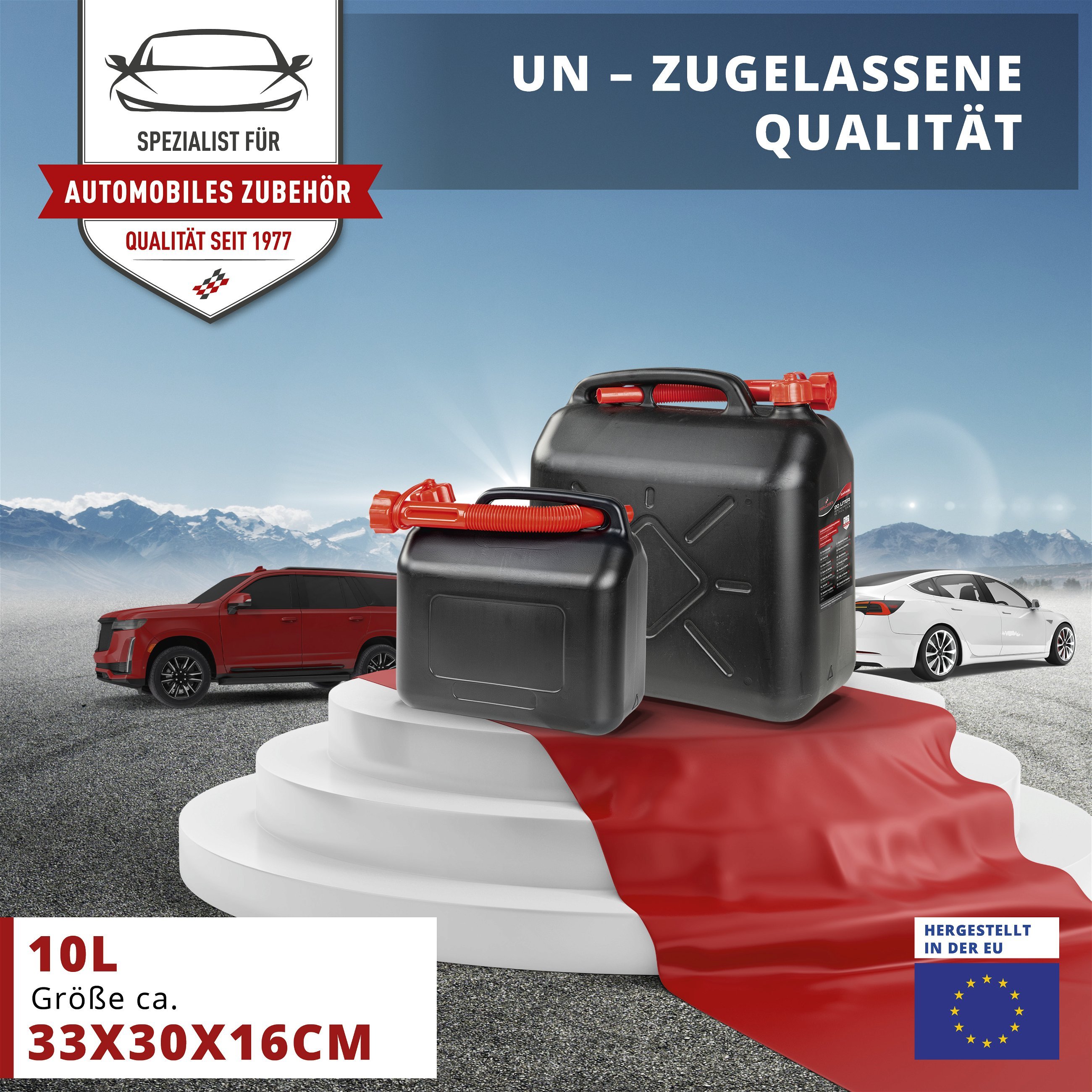 Reservekanister 10 Liter, Benzin + Diesel + Gemisch 02341 -  Pro-Lift-Werkzeuge