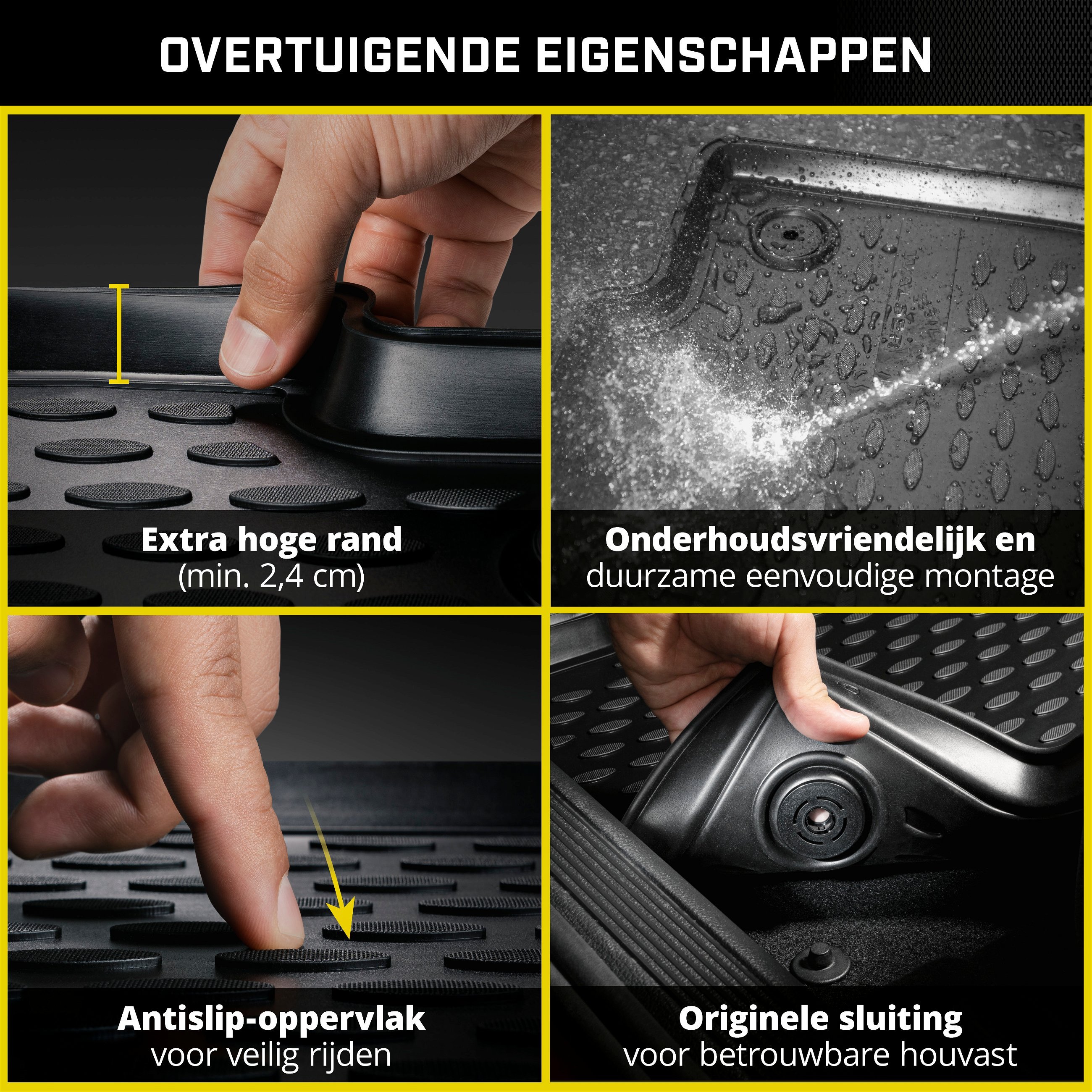 Rubberen Voetmatten XTR geschikt voor Opel Combo Tour/e-Life (X19) 06/2018-Vandaag, 5-zits, elektrische aandrijving