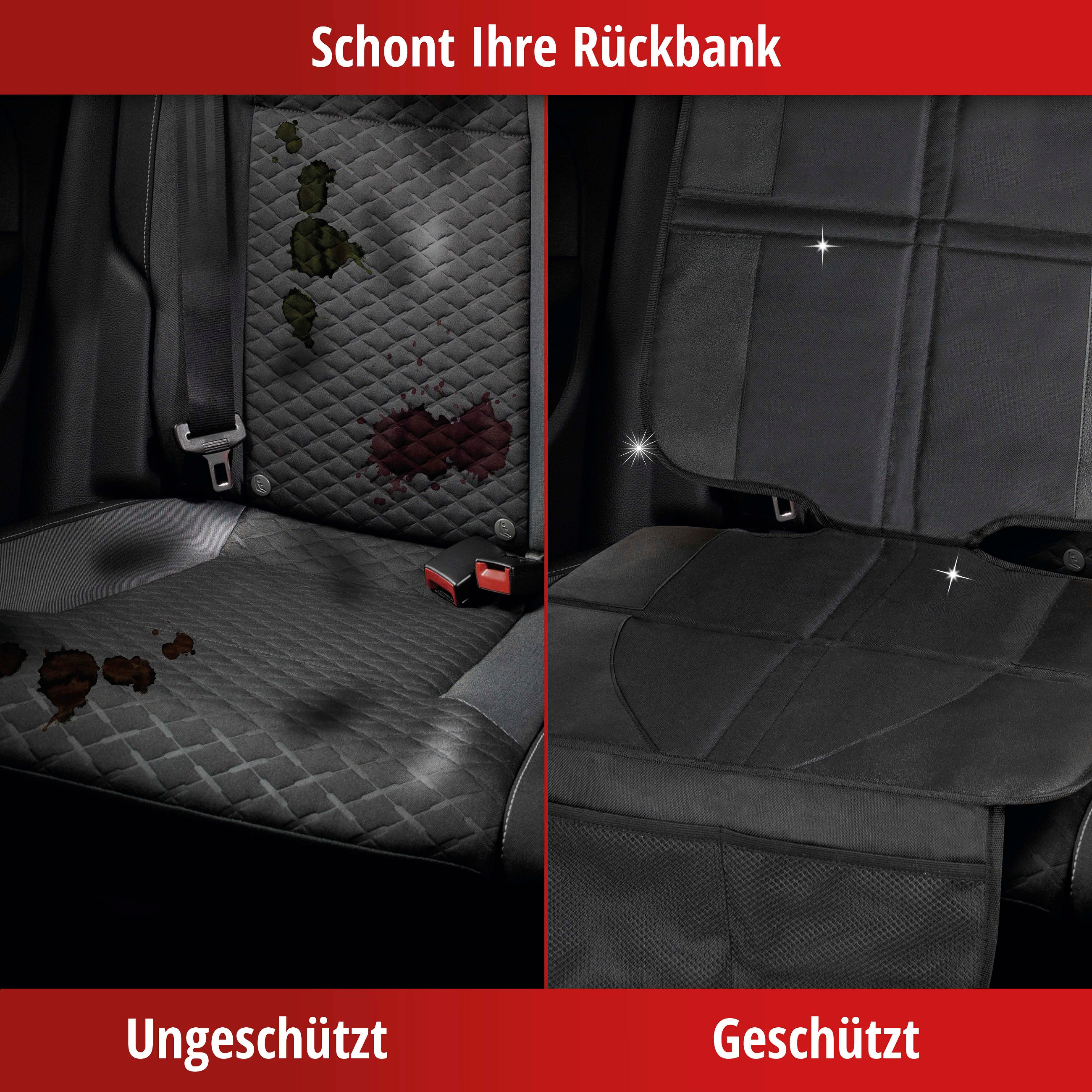 Kindersitzunterlage George Premium XL, Auto-Schutzunterlage, Sitzschoner Kindersitz schwarz